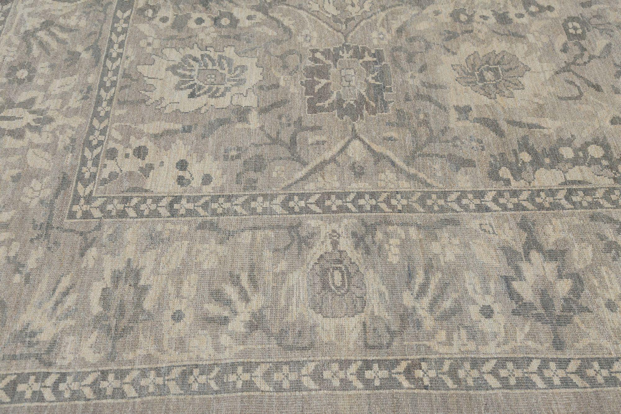 Afghanistan Sultanabad Teppiche - Wolle Braun Elfenbein Taupe - 97503 (Afghanisch) im Angebot