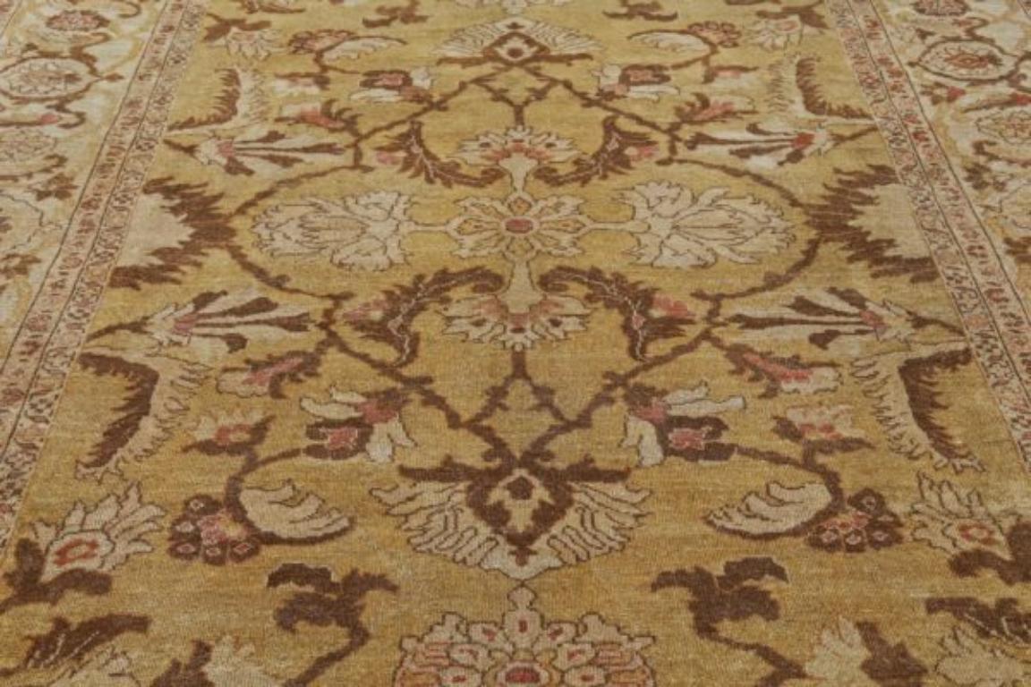 Afghanistan Sultanabad Area Rugs - Wolle Brown Elfenbein Gelb - 91022 (Stammeskunst) im Angebot