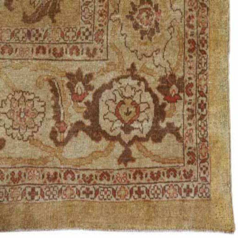 Afghanistan Sultanabad Area Rugs - Wolle Brown Elfenbein Gelb - 91022 (Afghanisch) im Angebot