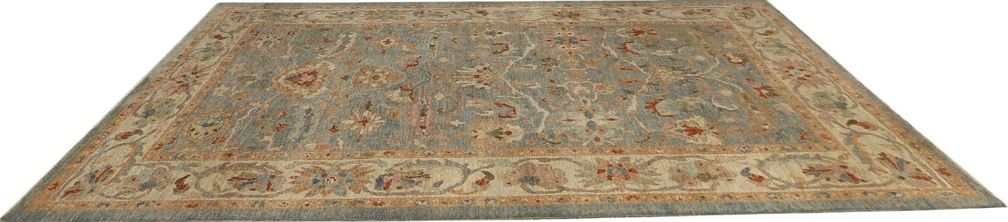 Sultanabad-Teppiche aus Afghanistan - Wolle in Grau mit Muster - 95847 im Zustand „Hervorragend“ im Angebot in Dallas, TX