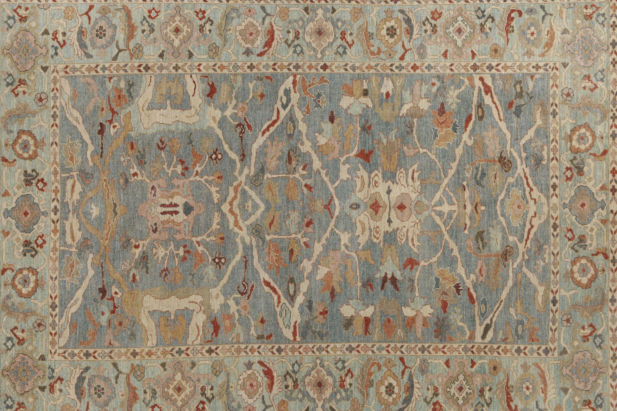 Sultanabad-Teppiche aus Afghanistan - Wolle in Grau mit Muster - 95878 im Zustand „Hervorragend“ im Angebot in Dallas, TX