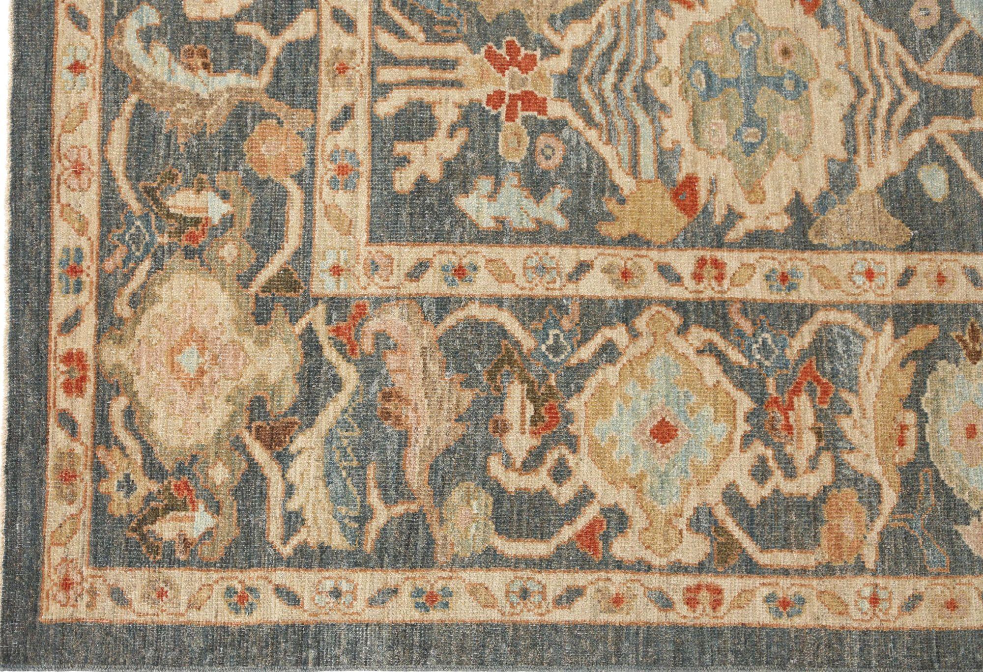 Entdecken Sie die Eleganz von Afghanistan Sultanabad mit Teppichen um 1990. Dieses exklusive Design aus Wolle und Grau ist perfekt, um Ihren Raum zu verschönern.
