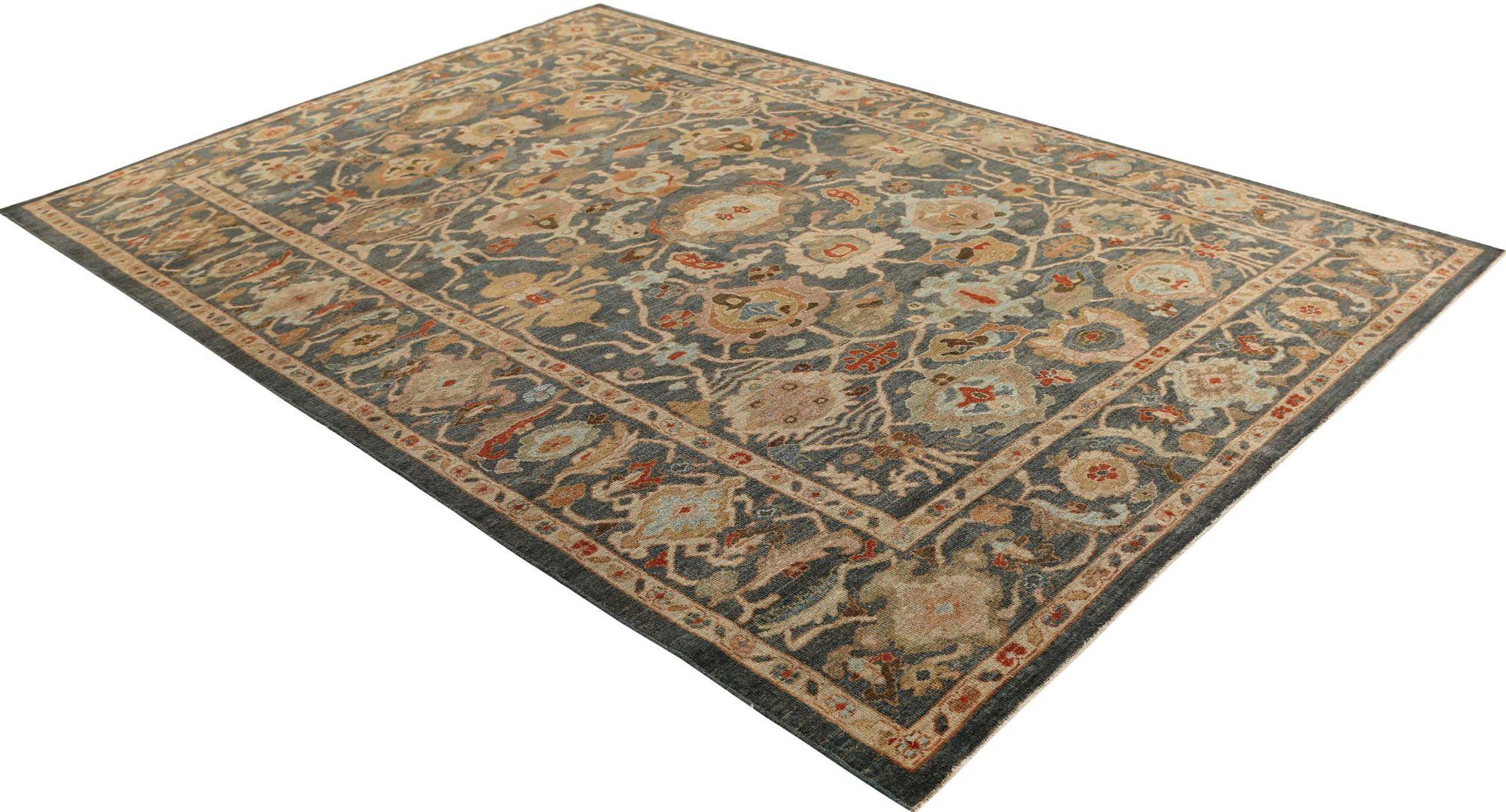 Sultanabad-Teppiche aus Afghanistan - Wolle in Grau mit Muster - 95938 (Stammeskunst) im Angebot