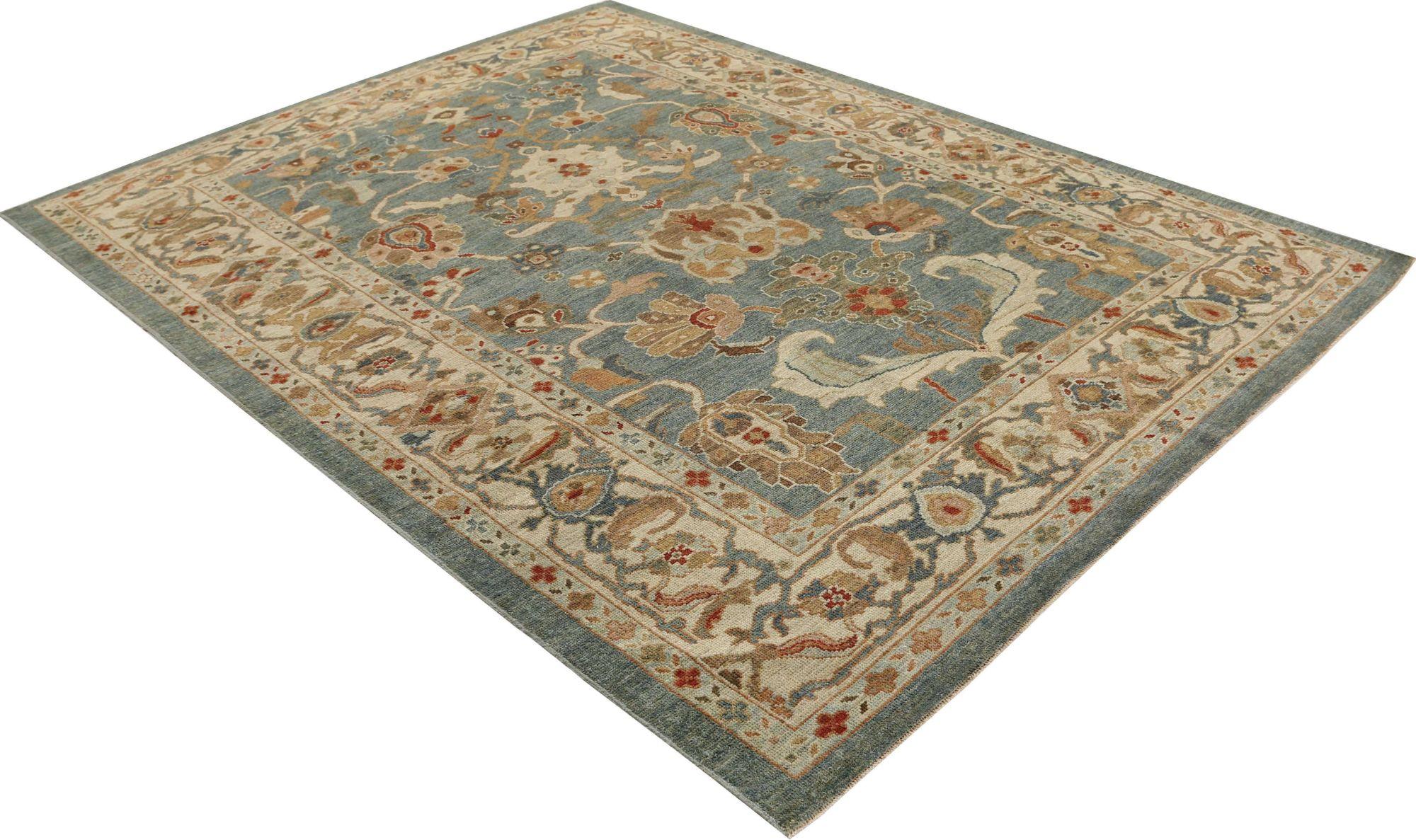 Sultanabad-Teppiche aus Afghanistan - Wolle in Grau mit Muster - 95944 (Stammeskunst) im Angebot