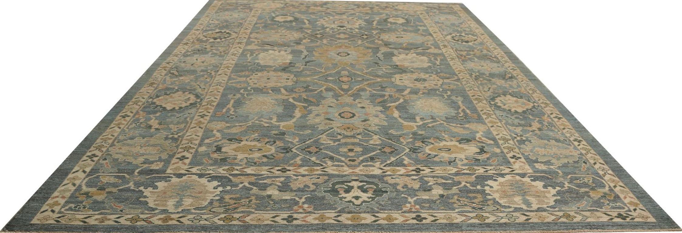 Sultanabad-Teppiche aus Afghanistan - Wolle in Grau mit Muster - 95955 (Stammeskunst) im Angebot