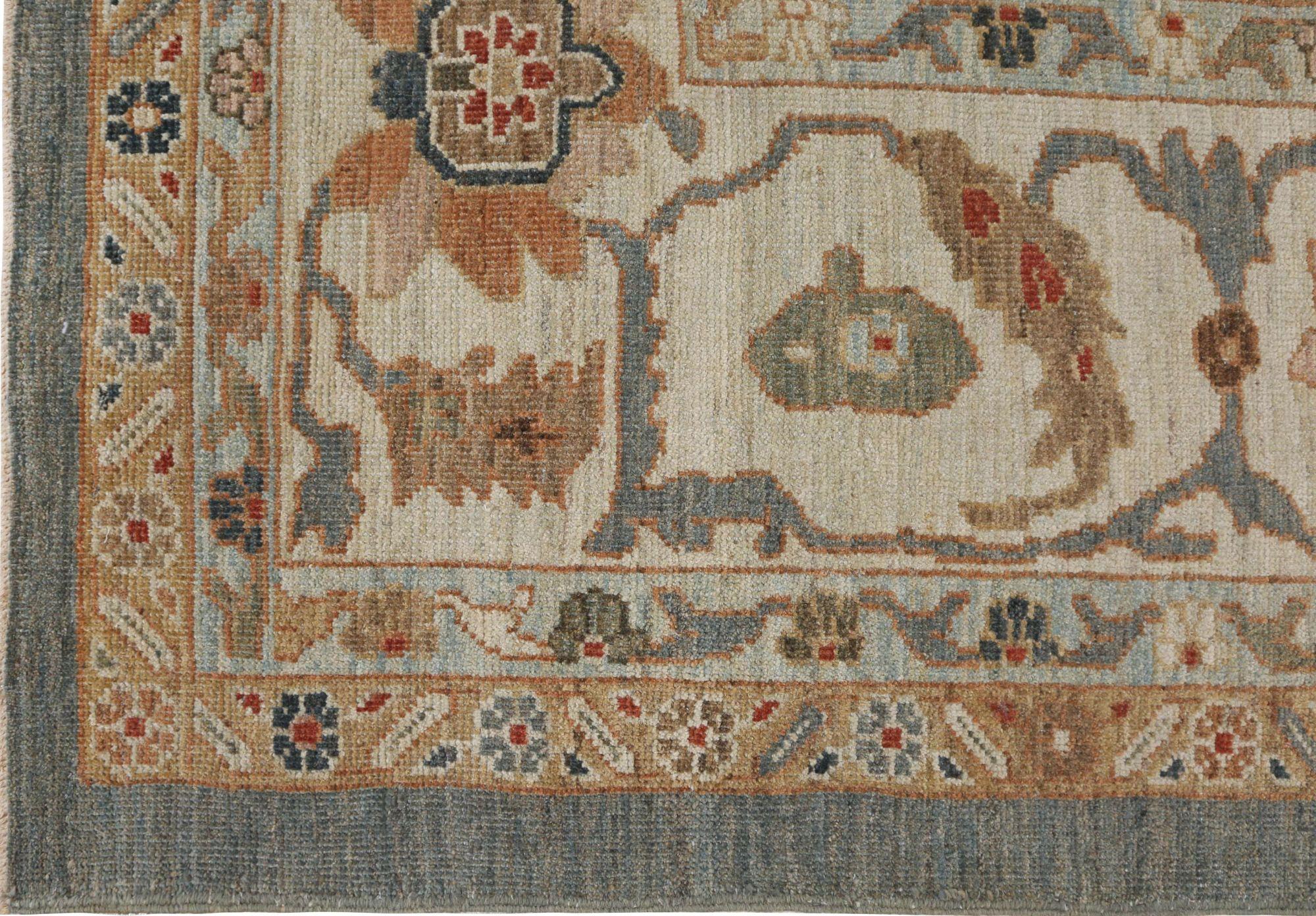 Entdecken Sie die Eleganz von Afghanistan Sultanabad mit Teppichen um 1990. Dieses exklusive Design aus Wolle und Grau ist perfekt, um Ihren Raum zu verschönern.