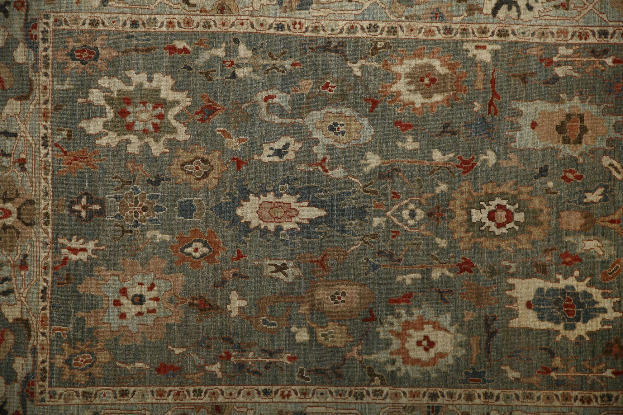 Sultanabad-Teppiche aus Afghanistan - Wolle in Grau mit Muster - 96092 (Stammeskunst) im Angebot