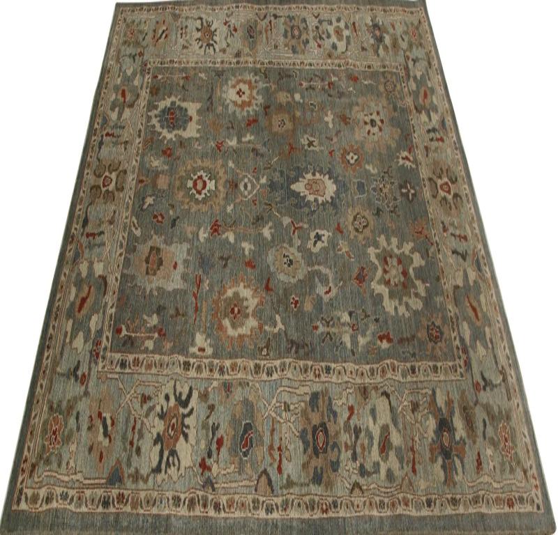 Sultanabad-Teppiche aus Afghanistan - Wolle in Grau mit Muster - 96092 (Afghanisch) im Angebot