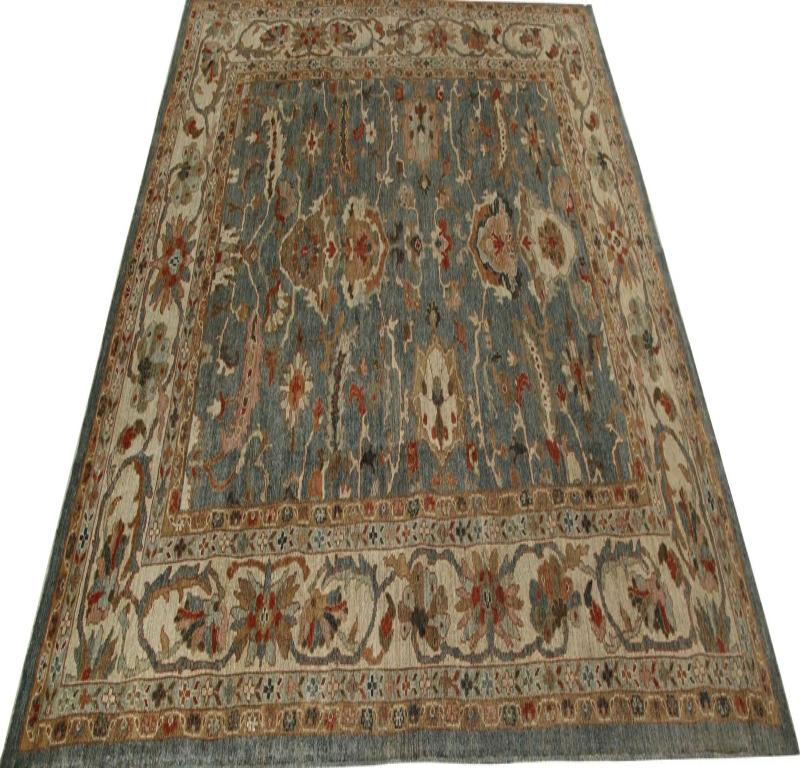 Sultanabad-Teppiche aus Afghanistan - Wolle in Grau mit Muster - 96093 (Afghanisch) im Angebot