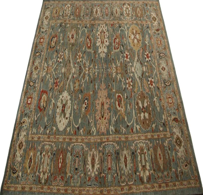 Sultanabad-Teppiche aus Afghanistan - Wolle in Grau mit Muster - 96116 (Afghanisch) im Angebot