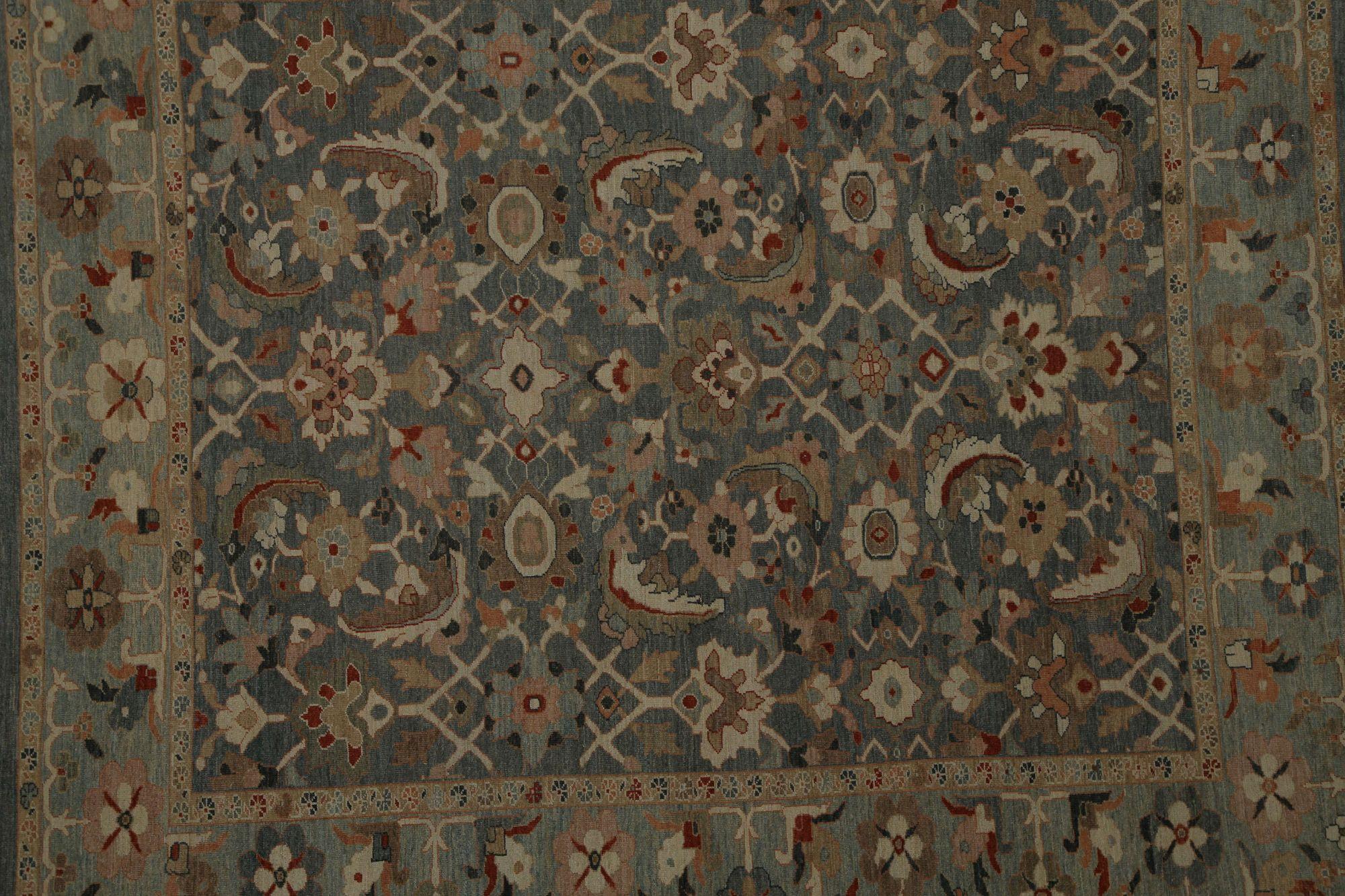 Sultanabad-Teppiche aus Afghanistan - Wolle in Grau mit Muster - 96180 (Stammeskunst) im Angebot