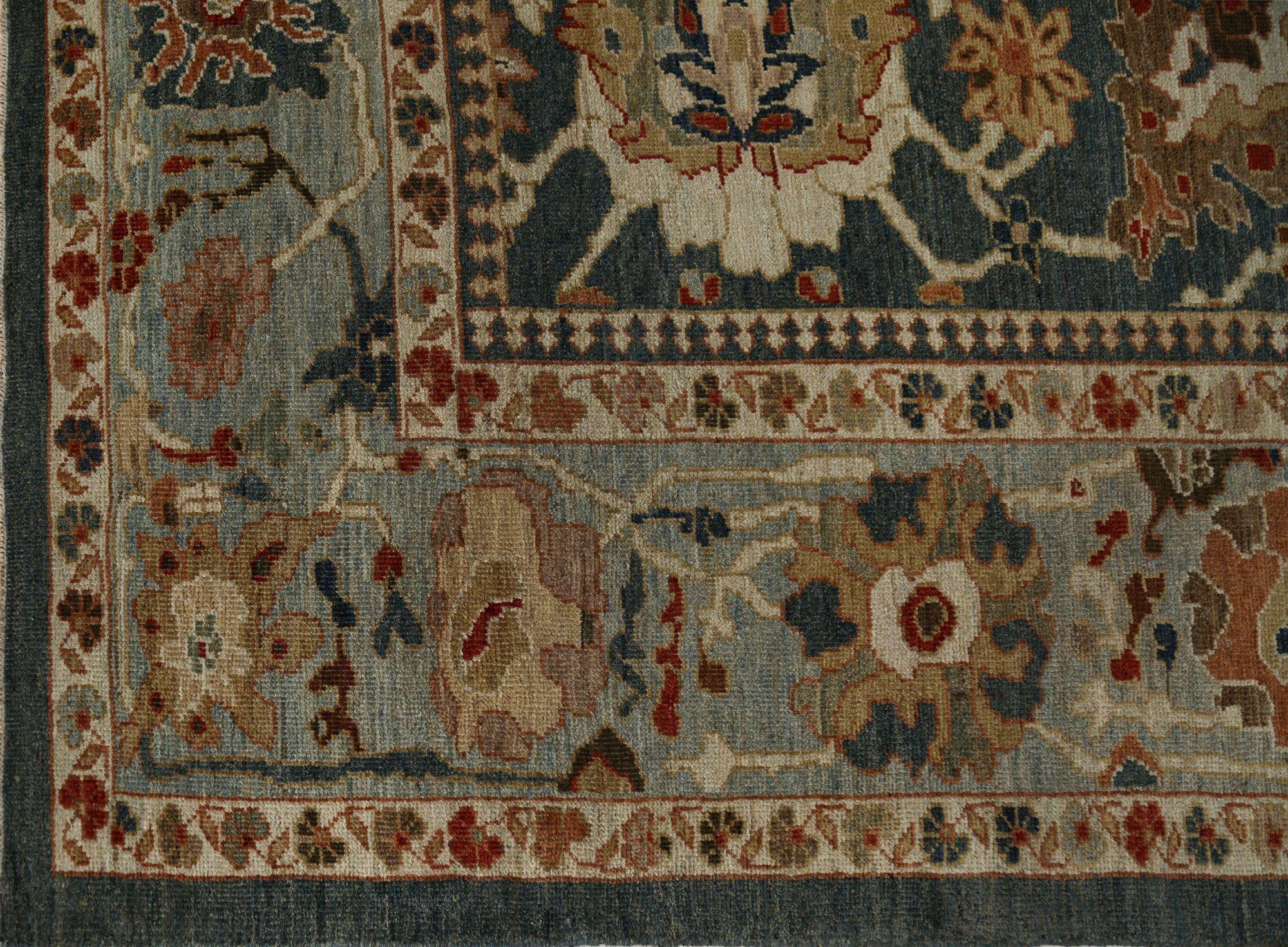 Entdecken Sie die Eleganz von Afghanistan Sultanabad mit Teppichen um 1990. Dieses exklusive Design aus Wolle und Grau ist perfekt, um Ihren Raum zu verschönern.