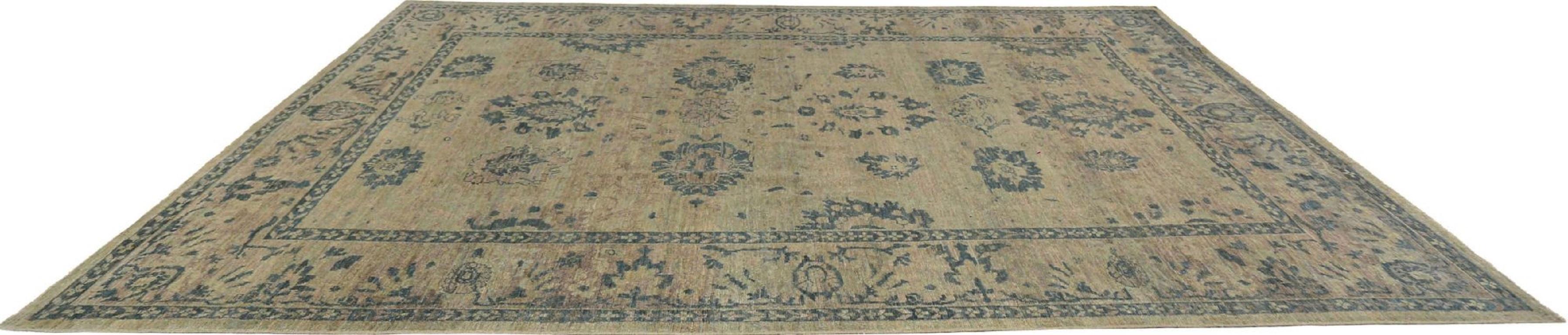 Afganistán Sultanabad Rugs - Lana Diseño Verde - 95803 Afgano en venta