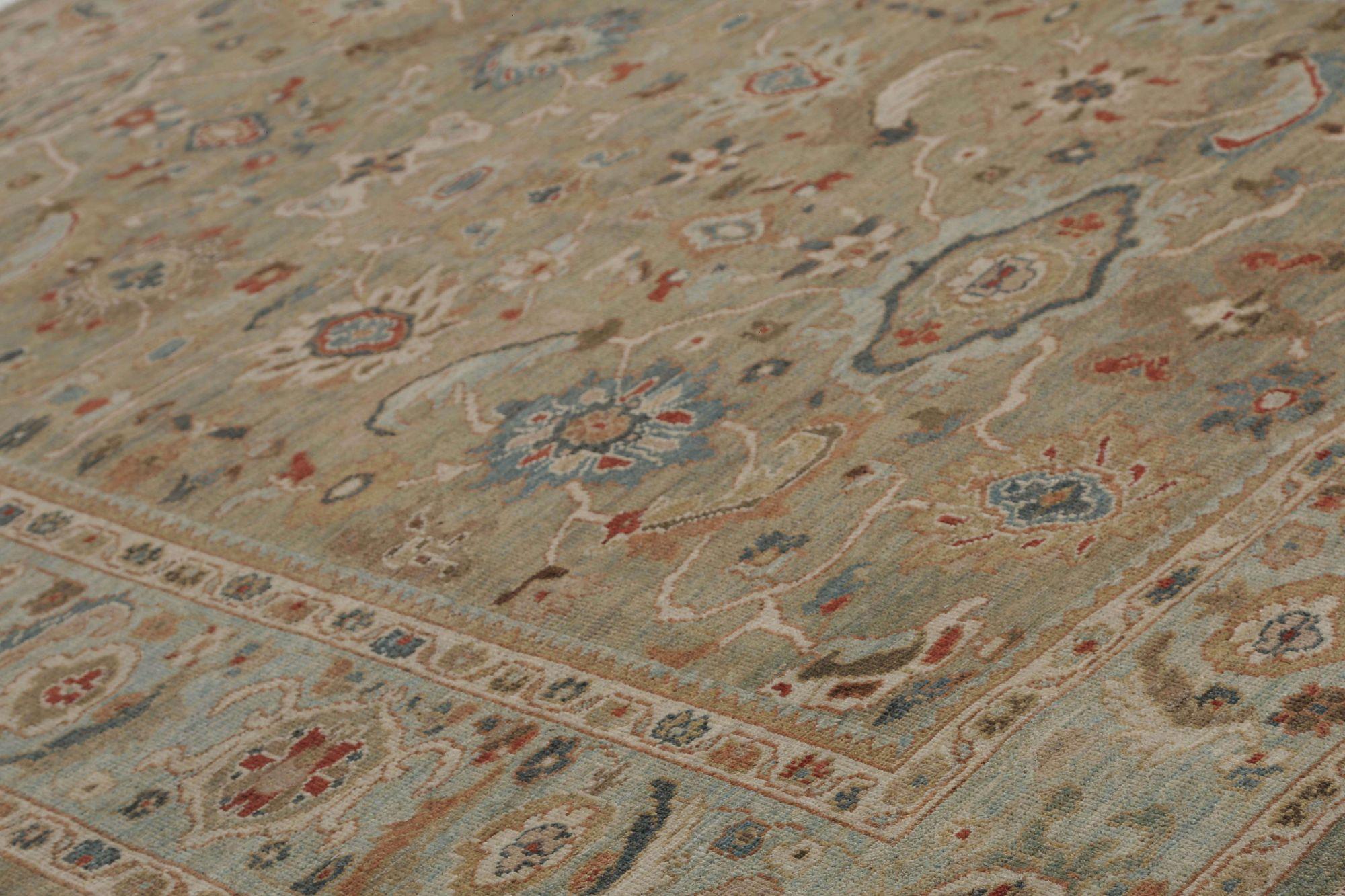 Afganistán Sultanabad Rugs - Lana Diseño Verde - 96010 Tribal en venta
