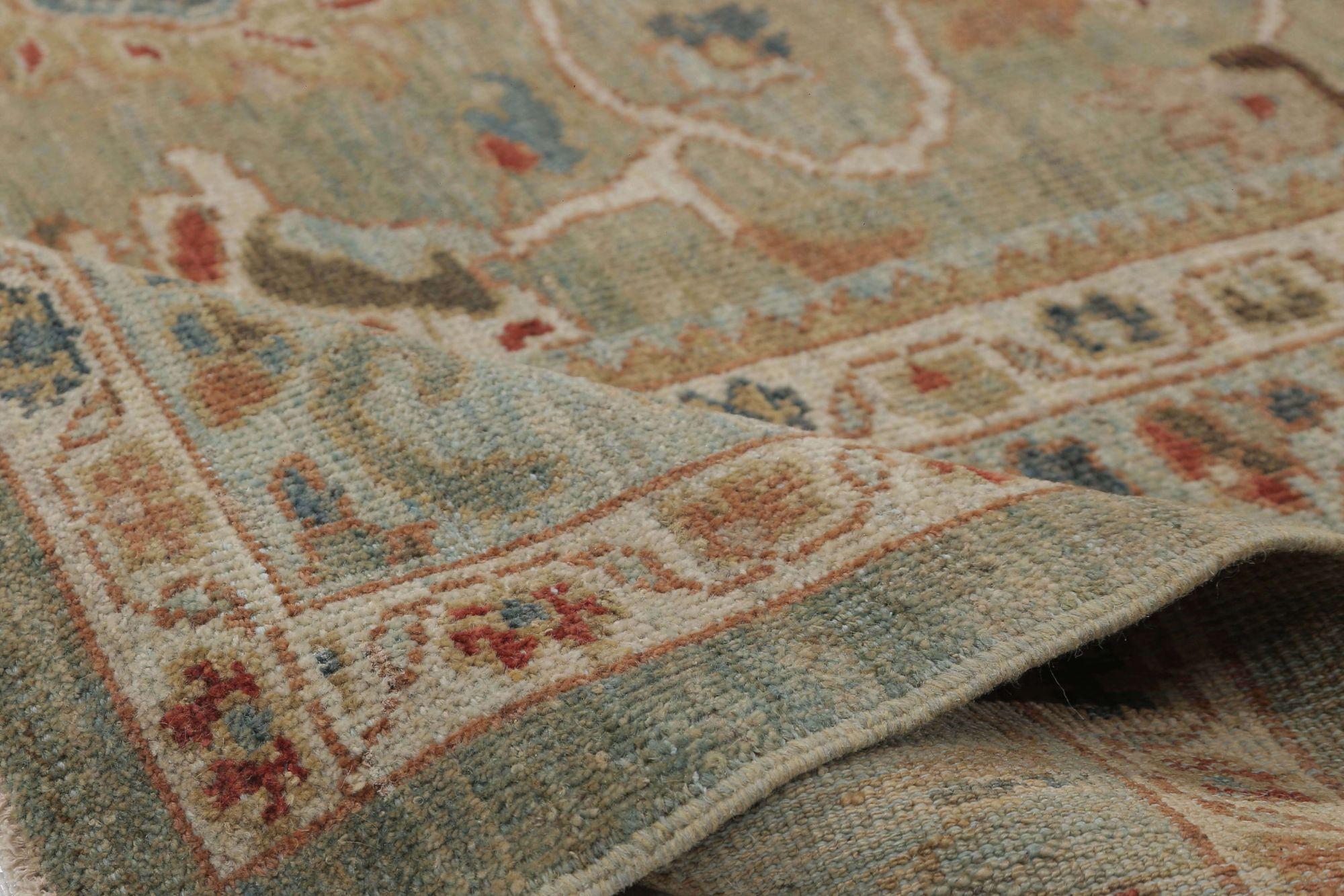 Afganistán Sultanabad Rugs - Lana Diseño Verde - 96010 Afgano en venta