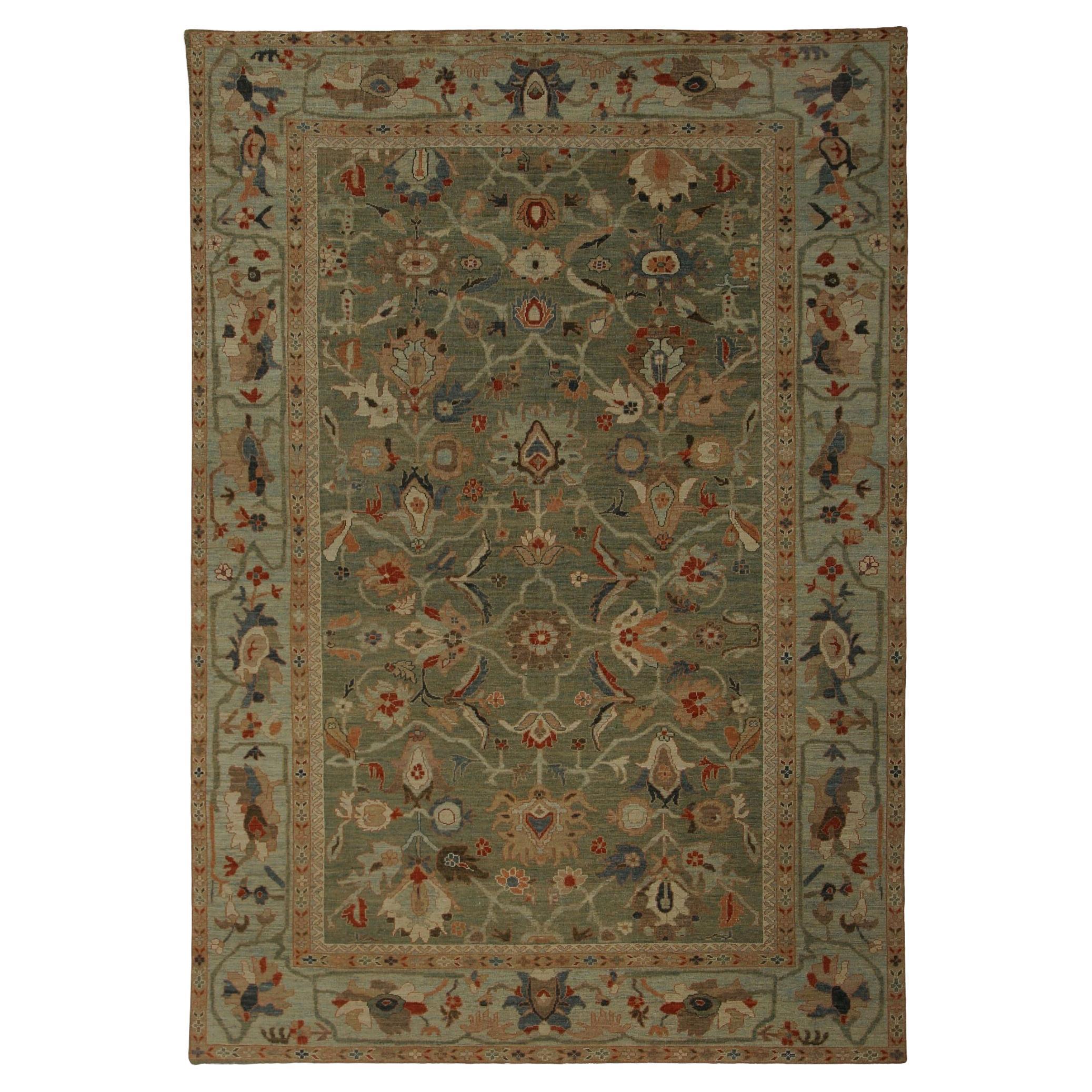 Sultanabad-Teppiche aus Afghanistan - Wolle in Grün mit grünem Design - 96177