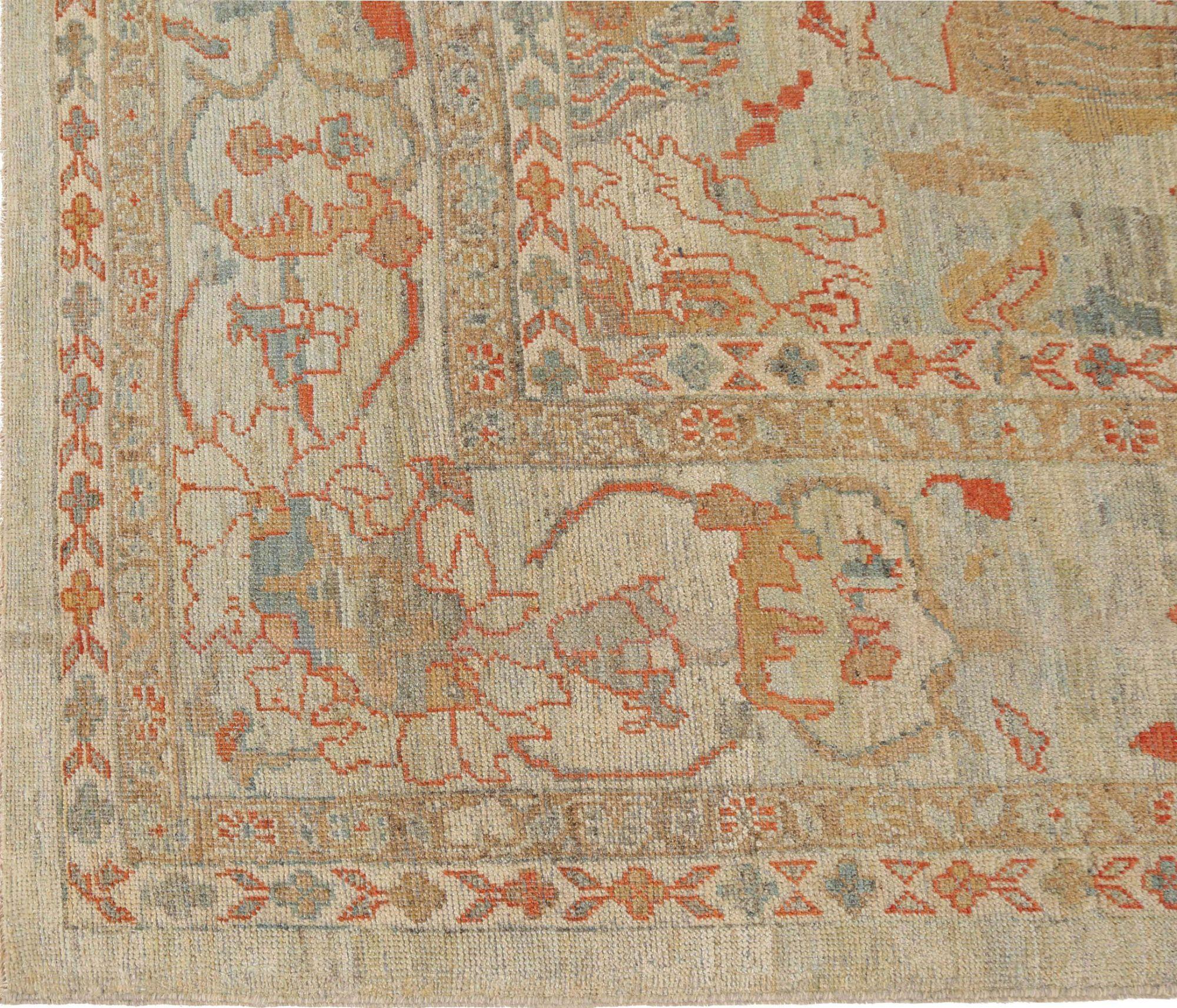 Entdecken Sie die Eleganz von Afghanistan Sultanabad mit Teppichen um 1990. Dieses exklusive Design aus Wolle und Elfenbein ist perfekt, um Ihren Raum zu verschönern.