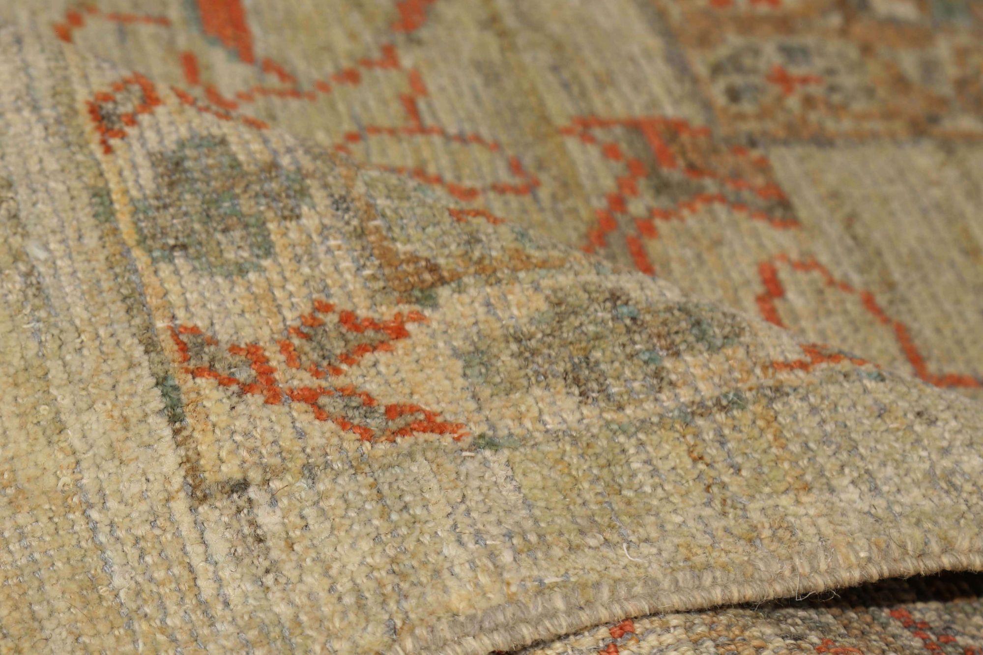 Afghanistan Sultanabad Area Rugs - Wolle Elfenbein Design - 95810 (Stammeskunst) im Angebot