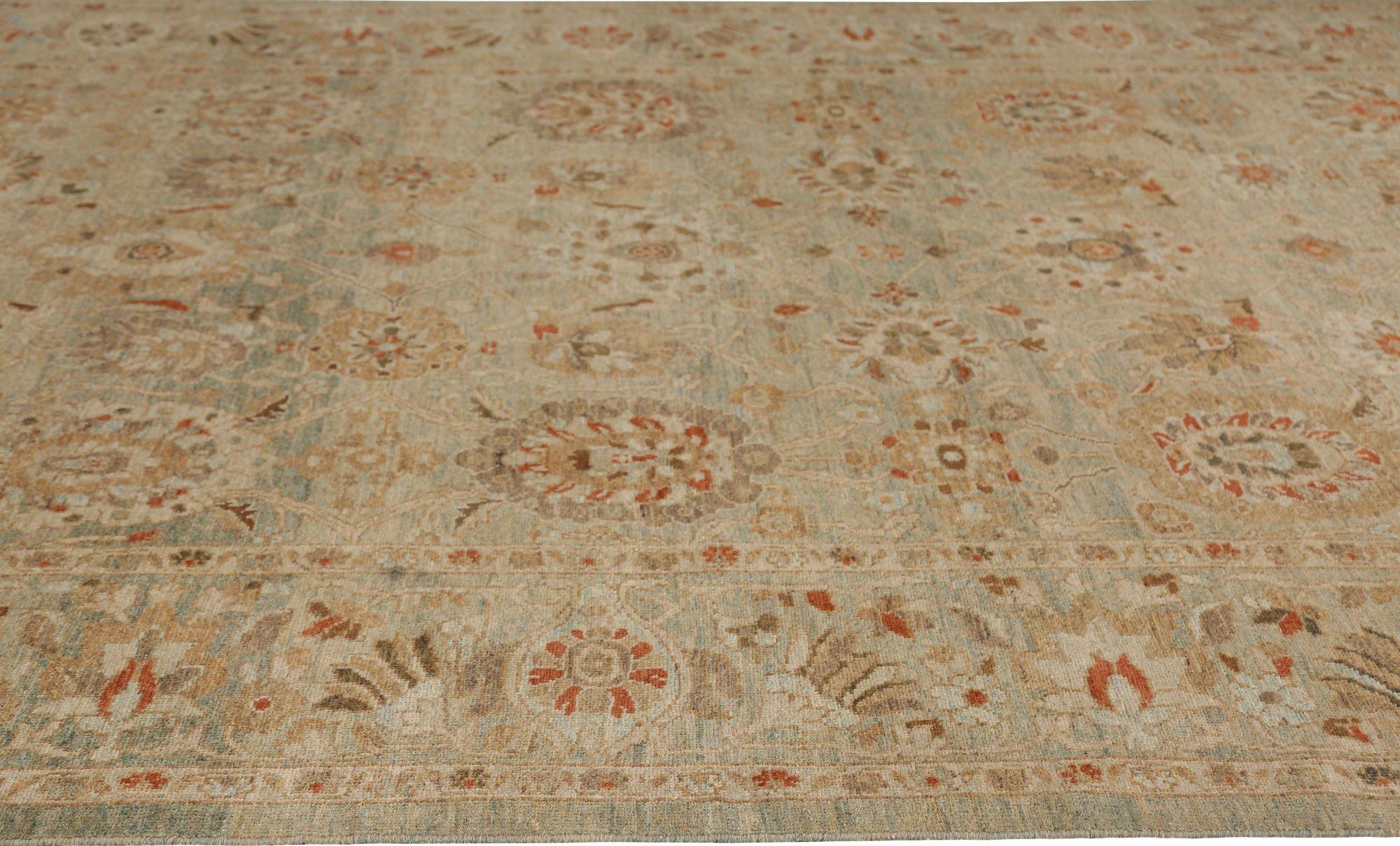 Tapis d'Afghanistan Sultanabad - Design en laine ivoire - 95834 Excellent état - En vente à Dallas, TX