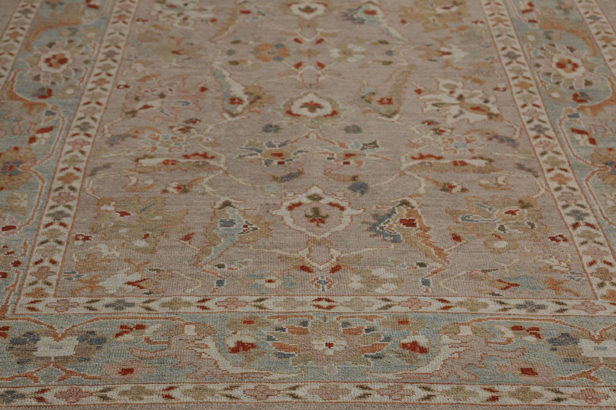 Tribal Afghanistan Sultanabad Area Rugs - Wool Ivory Design - 95853 For Sale