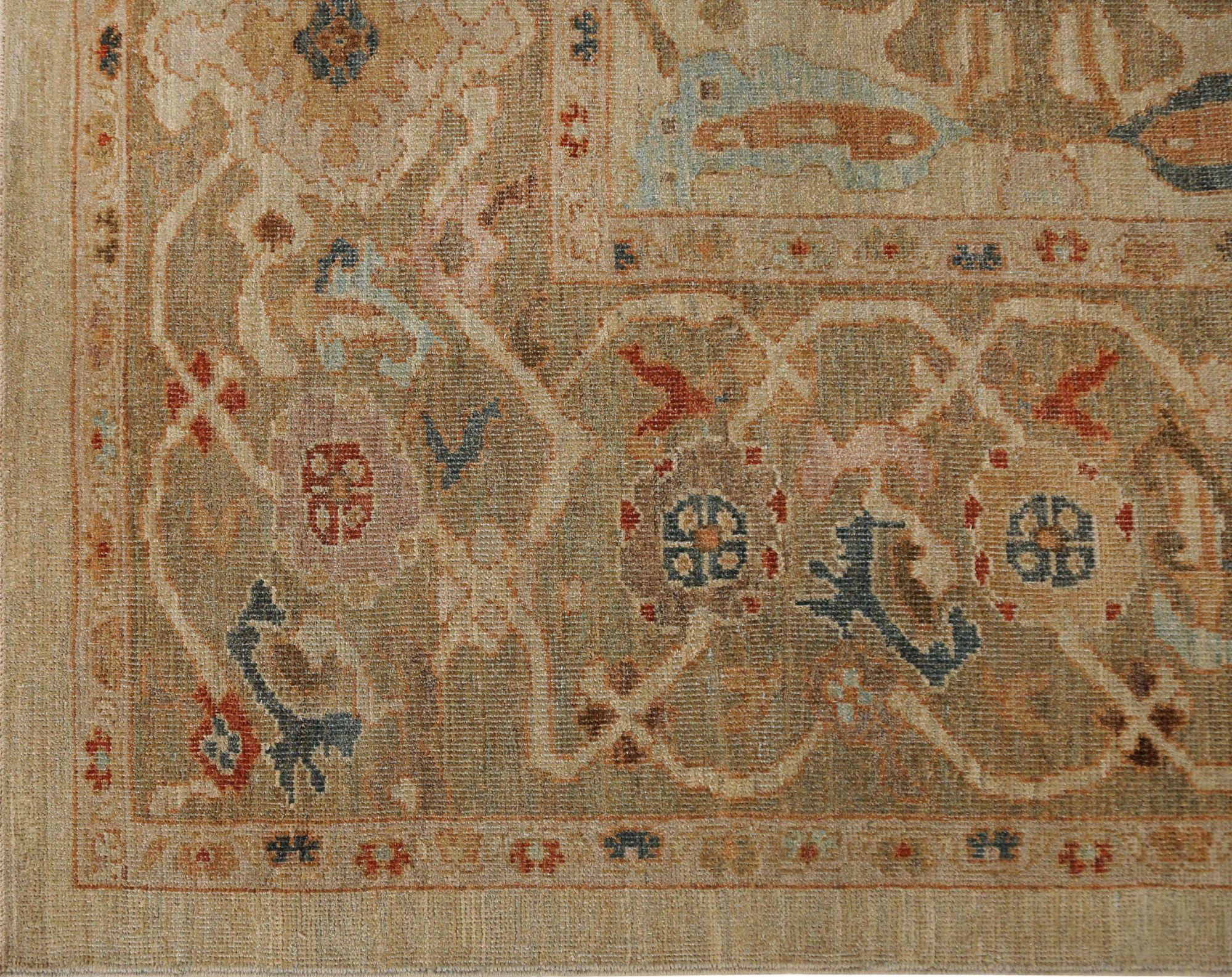 Entdecken Sie die Eleganz von Afghanistan Sultanabad mit Teppichen um 1990. Dieses exklusive Design aus Wolle und Elfenbein ist perfekt, um Ihren Raum zu verschönern.