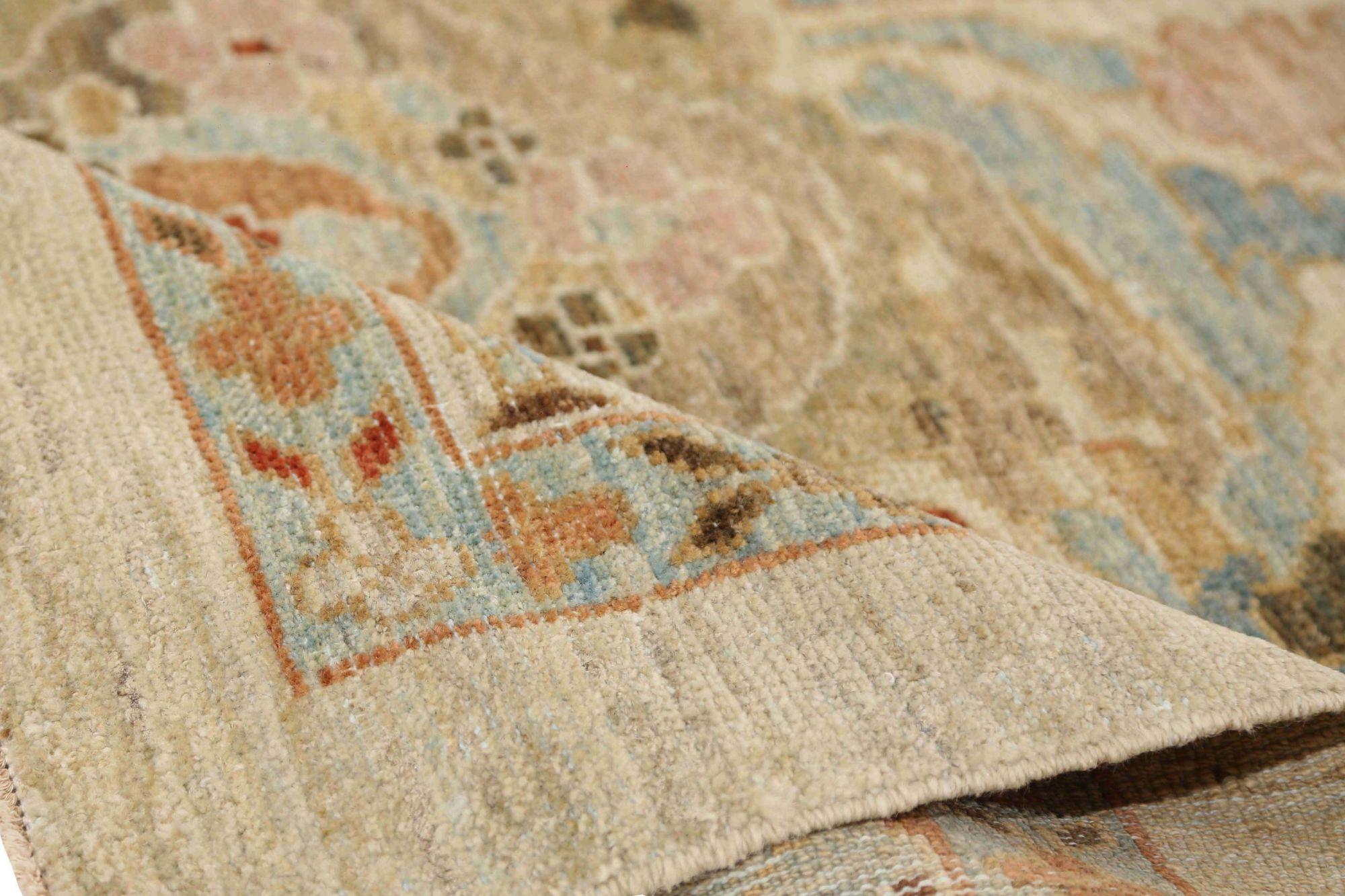 Afghanistan Sultanabad Area Rugs - Wolle Elfenbein Design - 95882 (Afghanisch) im Angebot