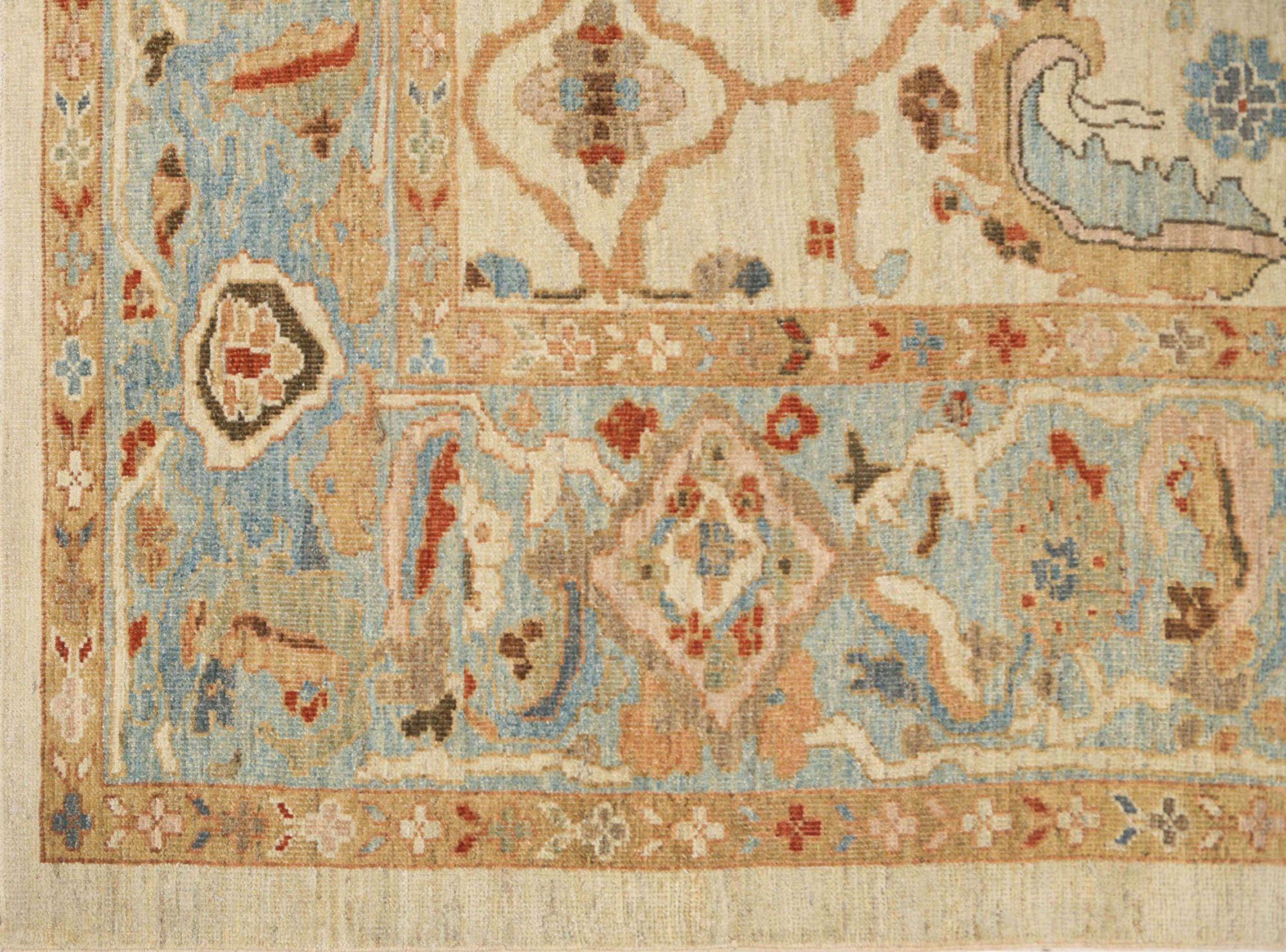 Entdecken Sie die Eleganz von Afghanistan Sultanabad mit Teppichen um 1990. Dieses exklusive Design aus Wolle und Elfenbein ist perfekt, um Ihren Raum zu verschönern.