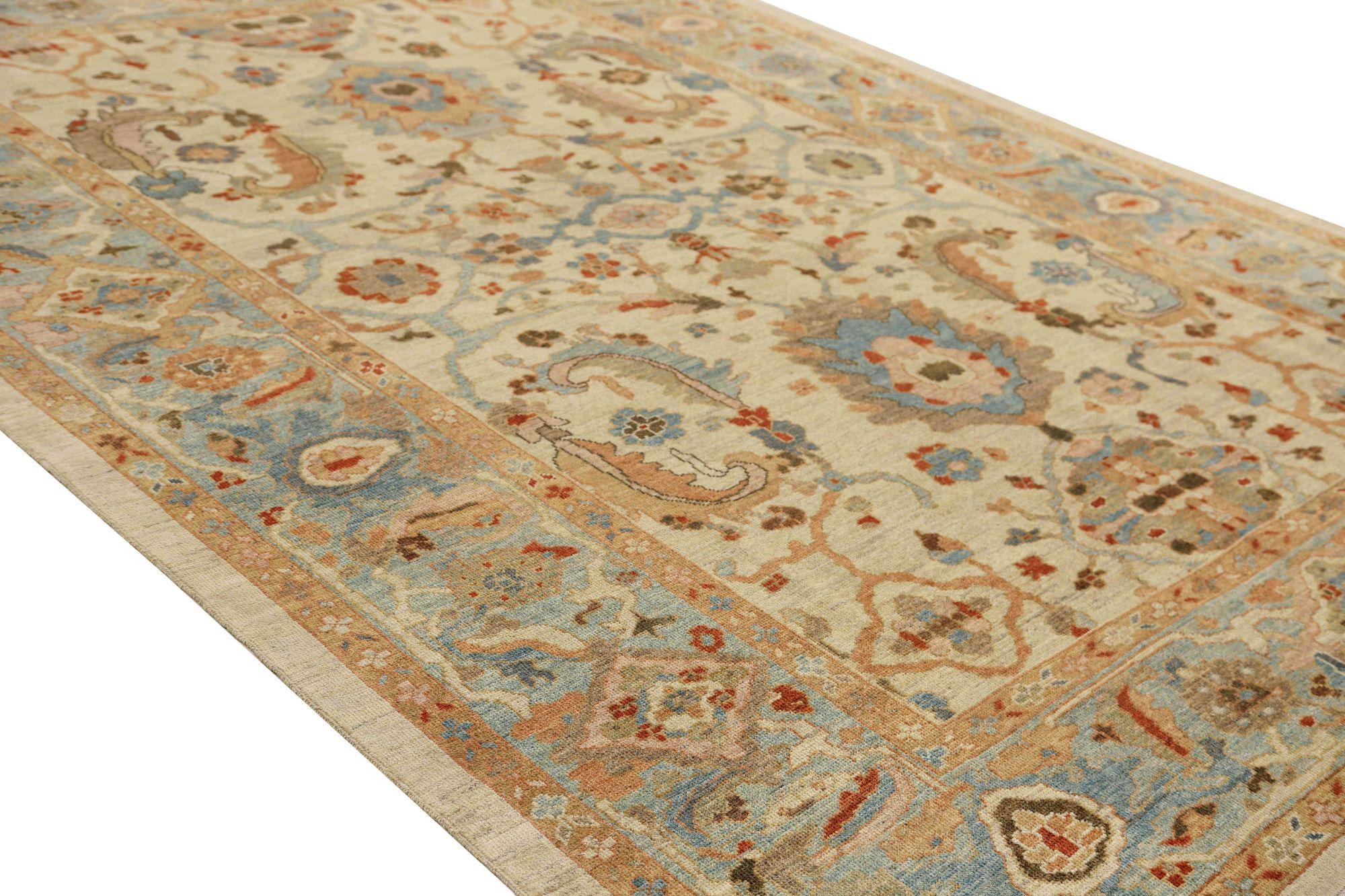 Afghanistan Sultanabad Area Rugs - Wolle Elfenbein Design - 95888 (Stammeskunst) im Angebot