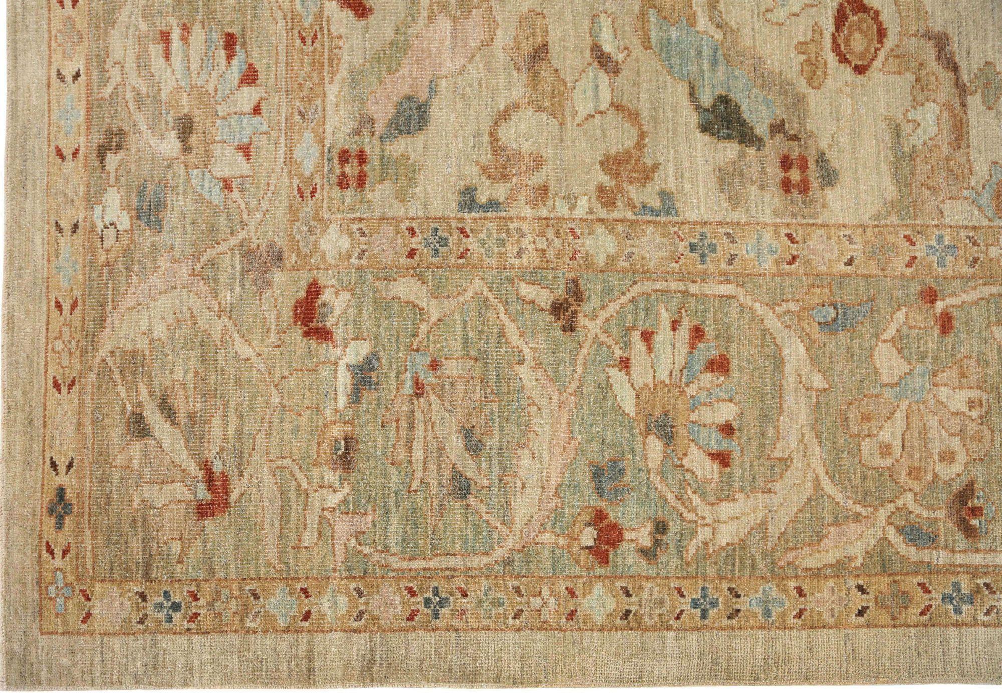 Entdecken Sie die Eleganz von Afghanistan Sultanabad mit Teppichen um 1990. Dieses exklusive Design aus Wolle und Elfenbein ist perfekt, um Ihren Raum zu verschönern.