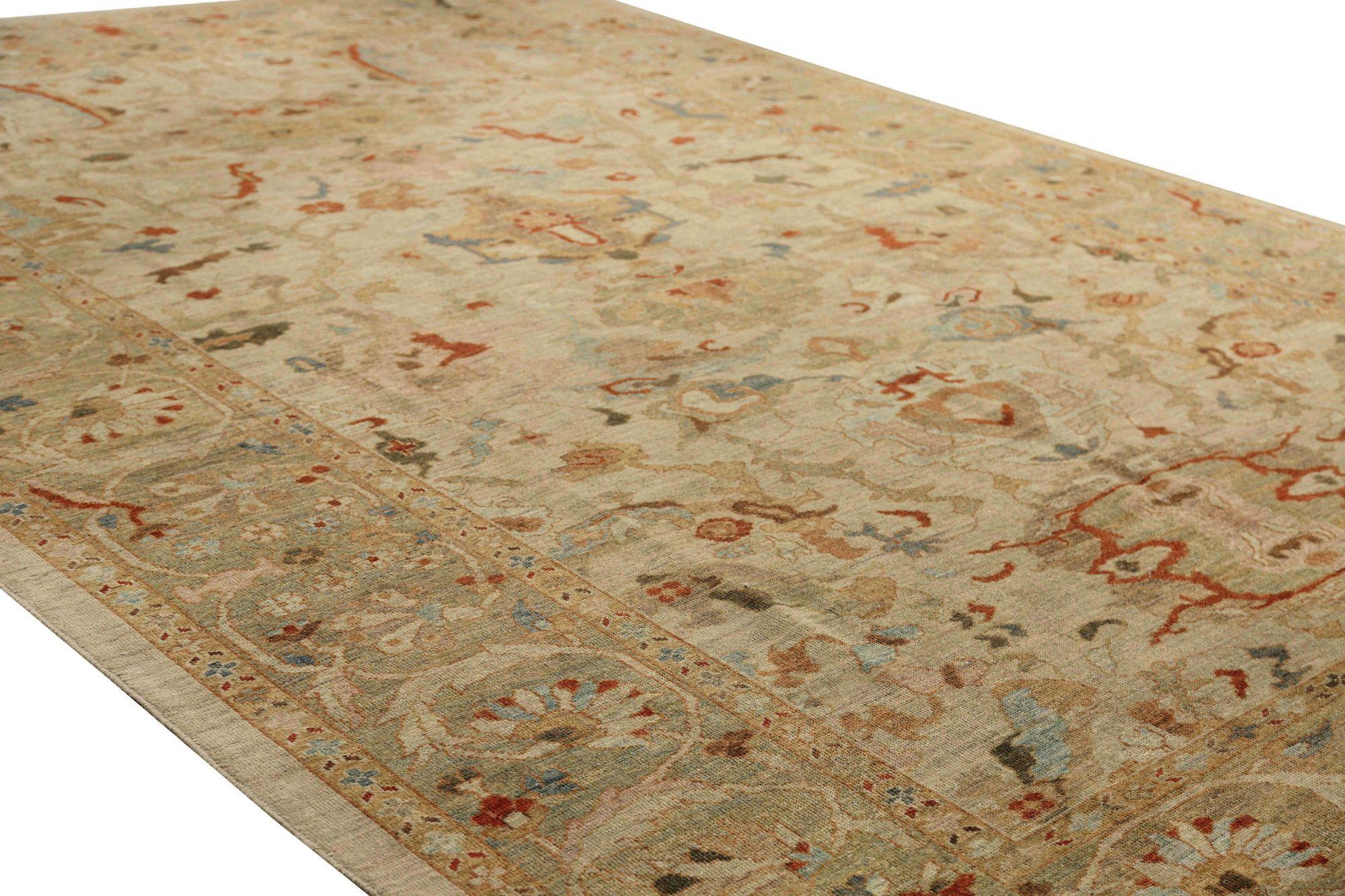 Afghanistan Sultanabad Area Rugs - Wolle Elfenbein Design - 95902 (Afghanisch) im Angebot