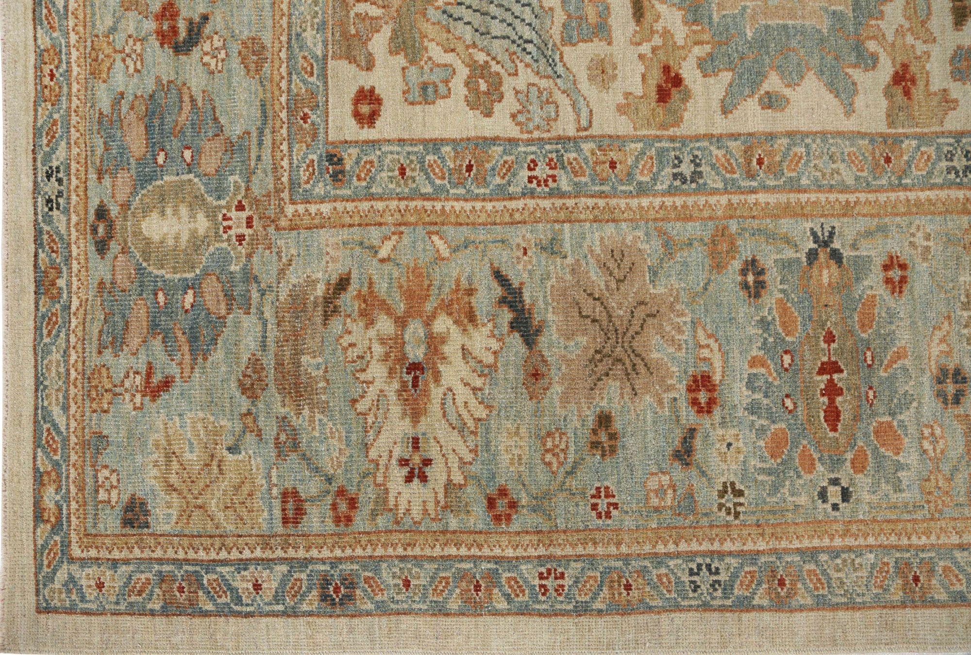 Entdecken Sie die Eleganz von Afghanistan Sultanabad mit Teppichen um 1990. Dieses exklusive Design aus Wolle und Elfenbein ist perfekt, um Ihren Raum zu verschönern.