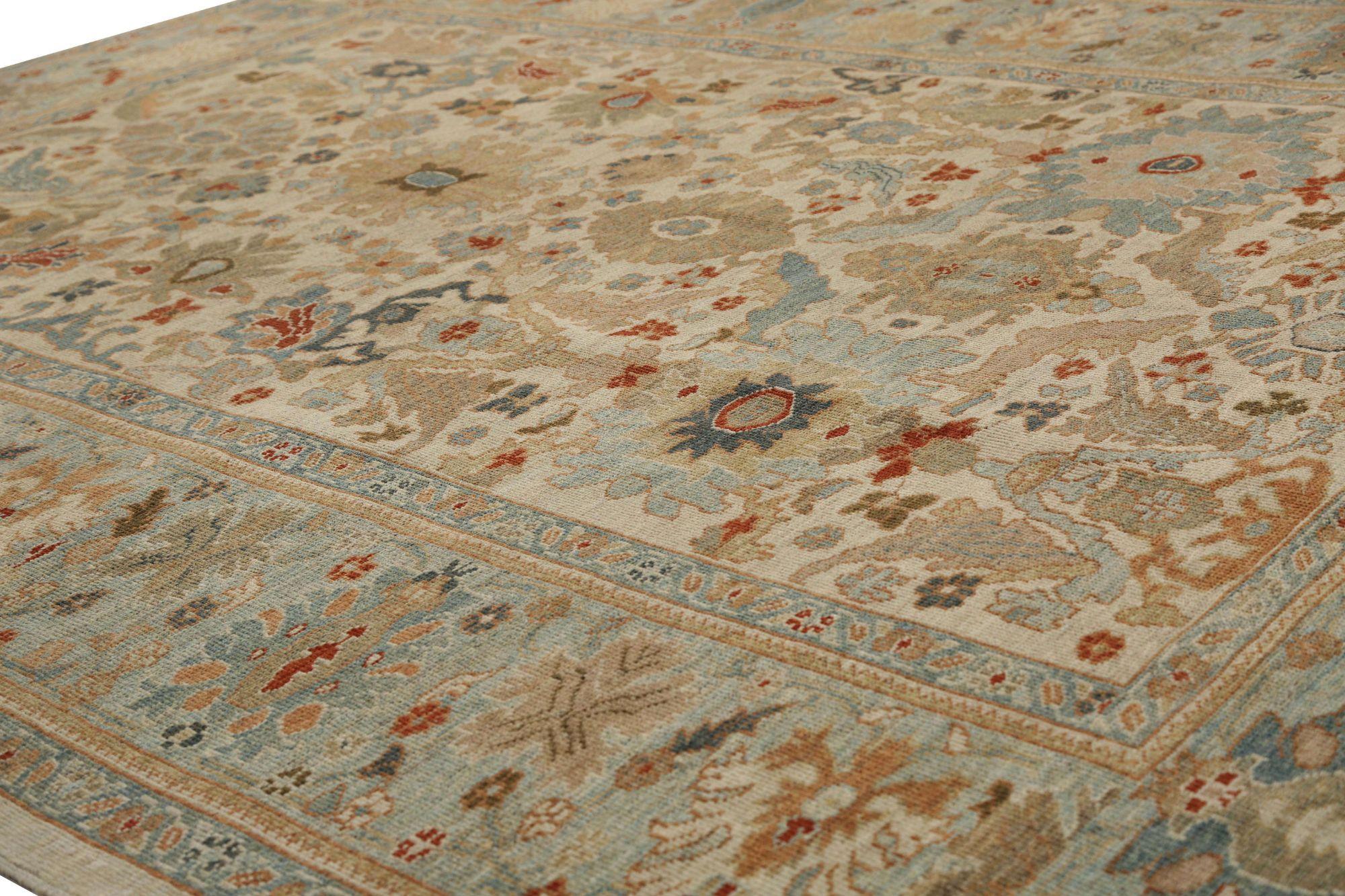 Afghanistan Sultanabad Area Rugs - Wolle Elfenbein Design - 95951 im Zustand „Hervorragend“ im Angebot in Dallas, TX