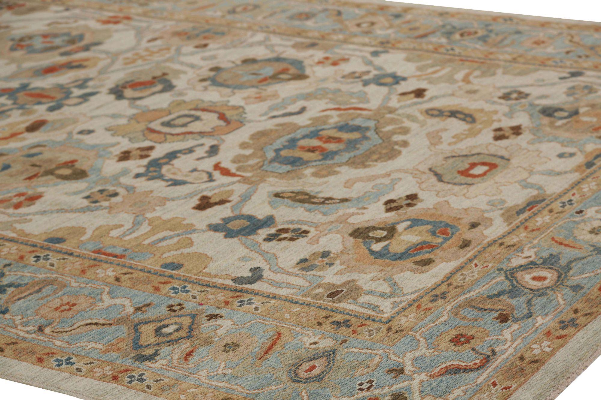 Afghanistan Sultanabad Bereich Teppiche - Wolle Elfenbein Design - 95966 im Zustand „Hervorragend“ im Angebot in Dallas, TX