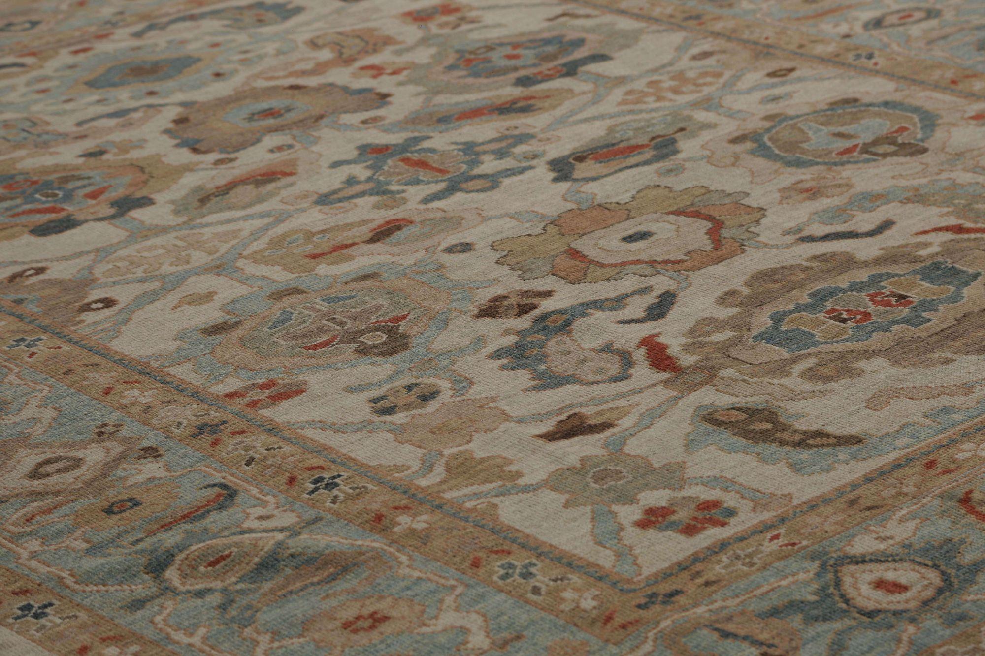 Afghanistan Sultanabad Area Rugs - Wolle Elfenbein Design - 96031 (Stammeskunst) im Angebot