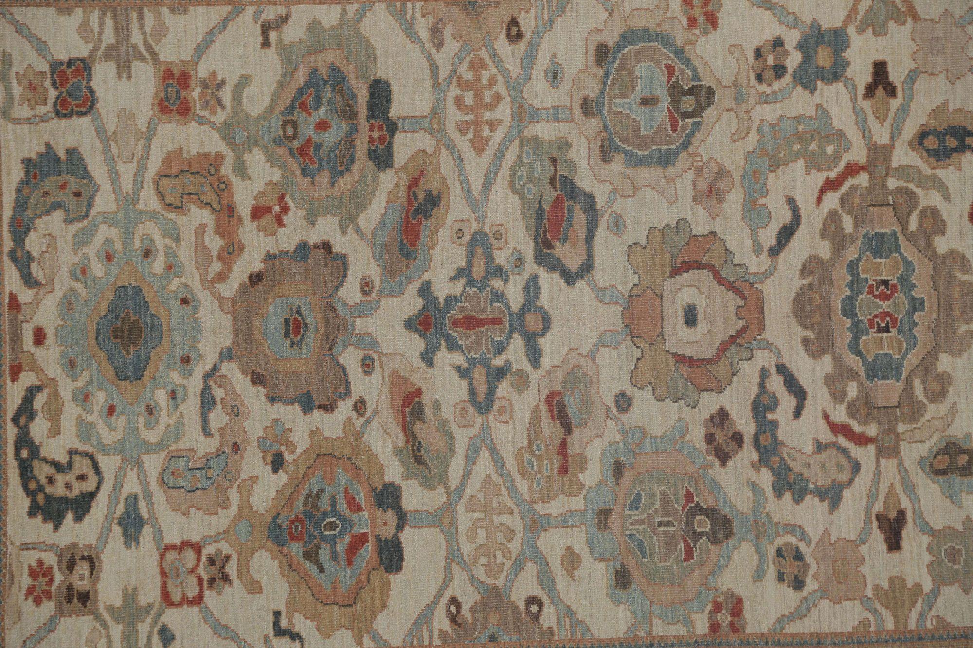 Afghanistan Sultanabad Area Rugs - Wolle Elfenbein Design - 96031 (Afghanisch) im Angebot
