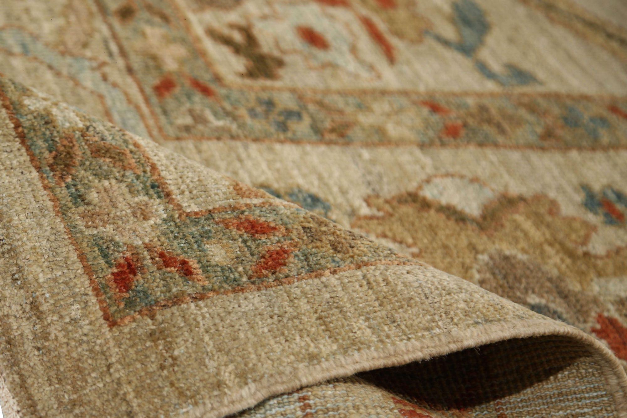 Afghanistan Sultanabad Area Rugs - Wolle Elfenbein Design - 96076 (Stammeskunst) im Angebot