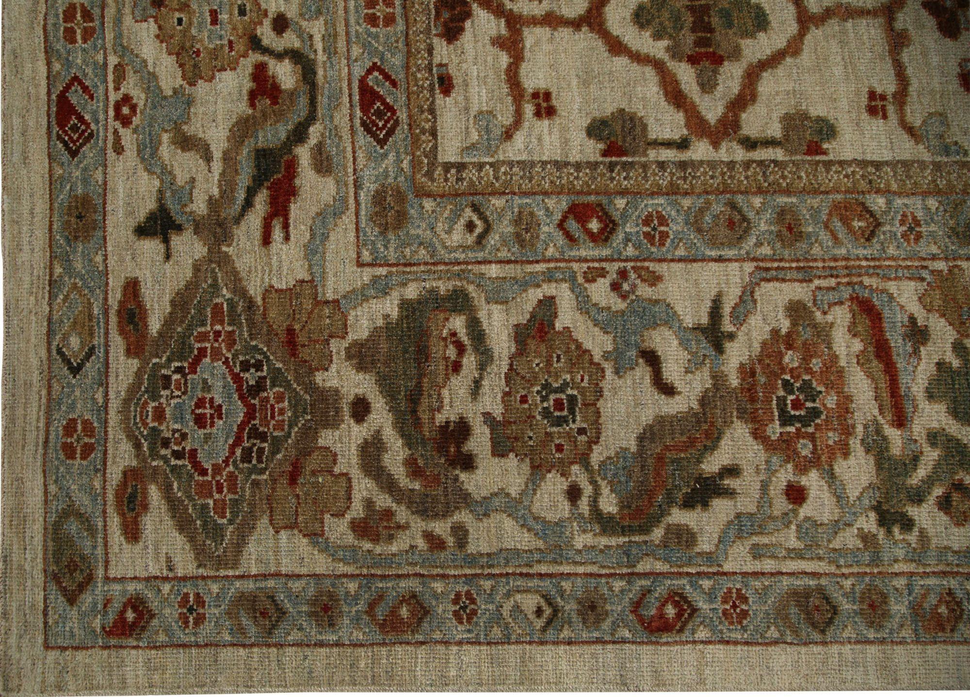 Entdecken Sie die Eleganz von Afghanistan Sultanabad mit Teppichen um 1990. Dieses exklusive Design aus Wolle und Elfenbein ist perfekt, um Ihren Raum zu verschönern.