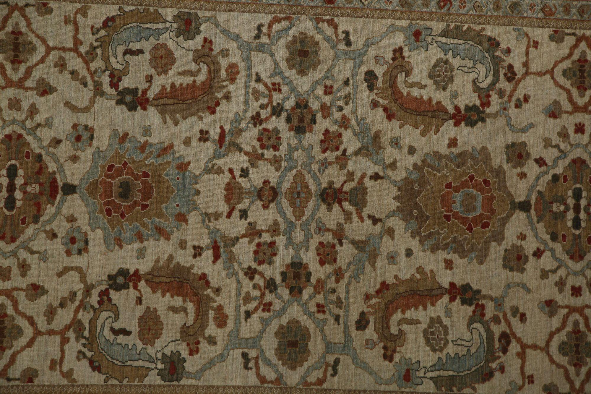 Afghanistan Sultanabad Area Rugs - Wolle Elfenbein Design - 96094 (Stammeskunst) im Angebot