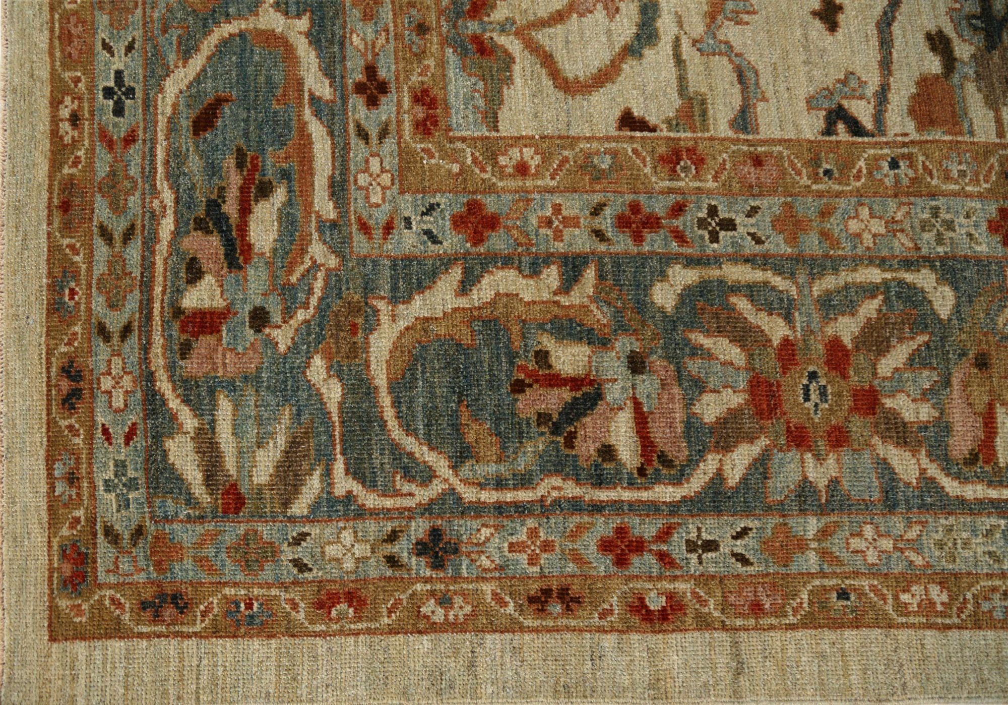 Entdecken Sie die Eleganz von Afghanistan Sultanabad mit Teppichen um 1990. Dieses exklusive Design aus Wolle und Elfenbein ist perfekt, um Ihren Raum zu verschönern.