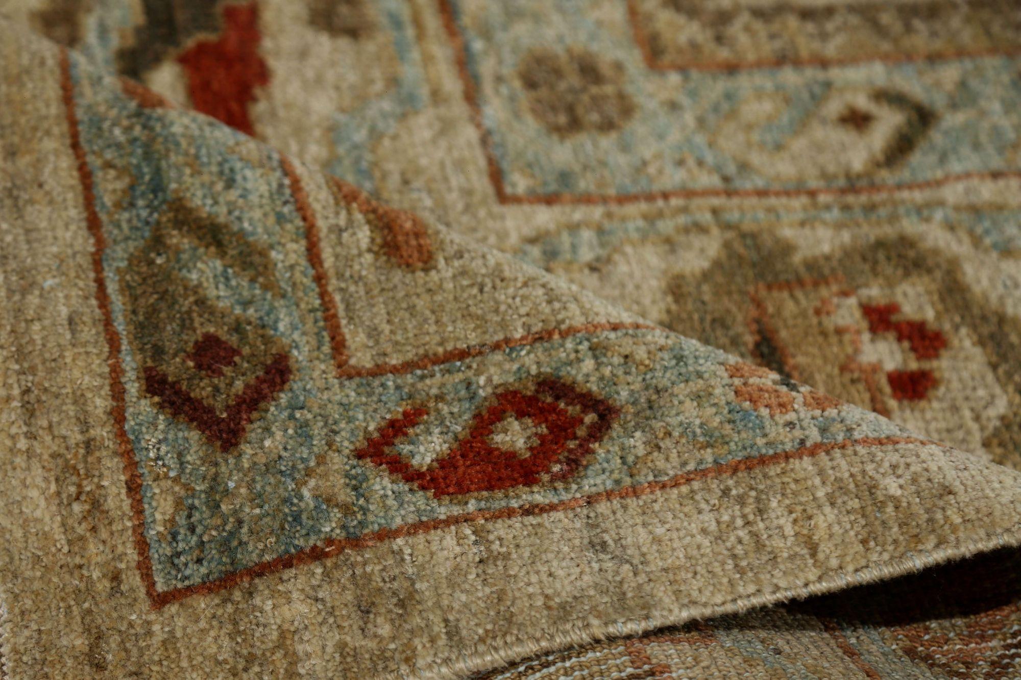 20th Century Afghanistan Sultanabad Area Rugs - Wool Ivory Design - 96186 For Sale