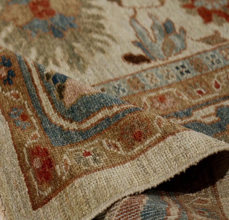 Afghanistan Sultanabad Area Rugs - Wolle Elfenbein Design - 96213 (Afghanisch) im Angebot