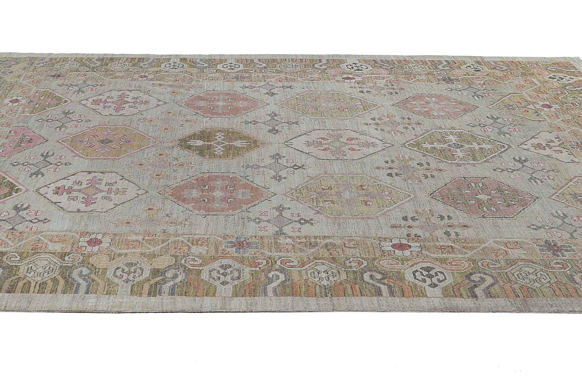 Afganistán Sultanabad Rugs - Lana Diseño Marfil - 97001 en Excelente estado para la venta en Dallas, TX