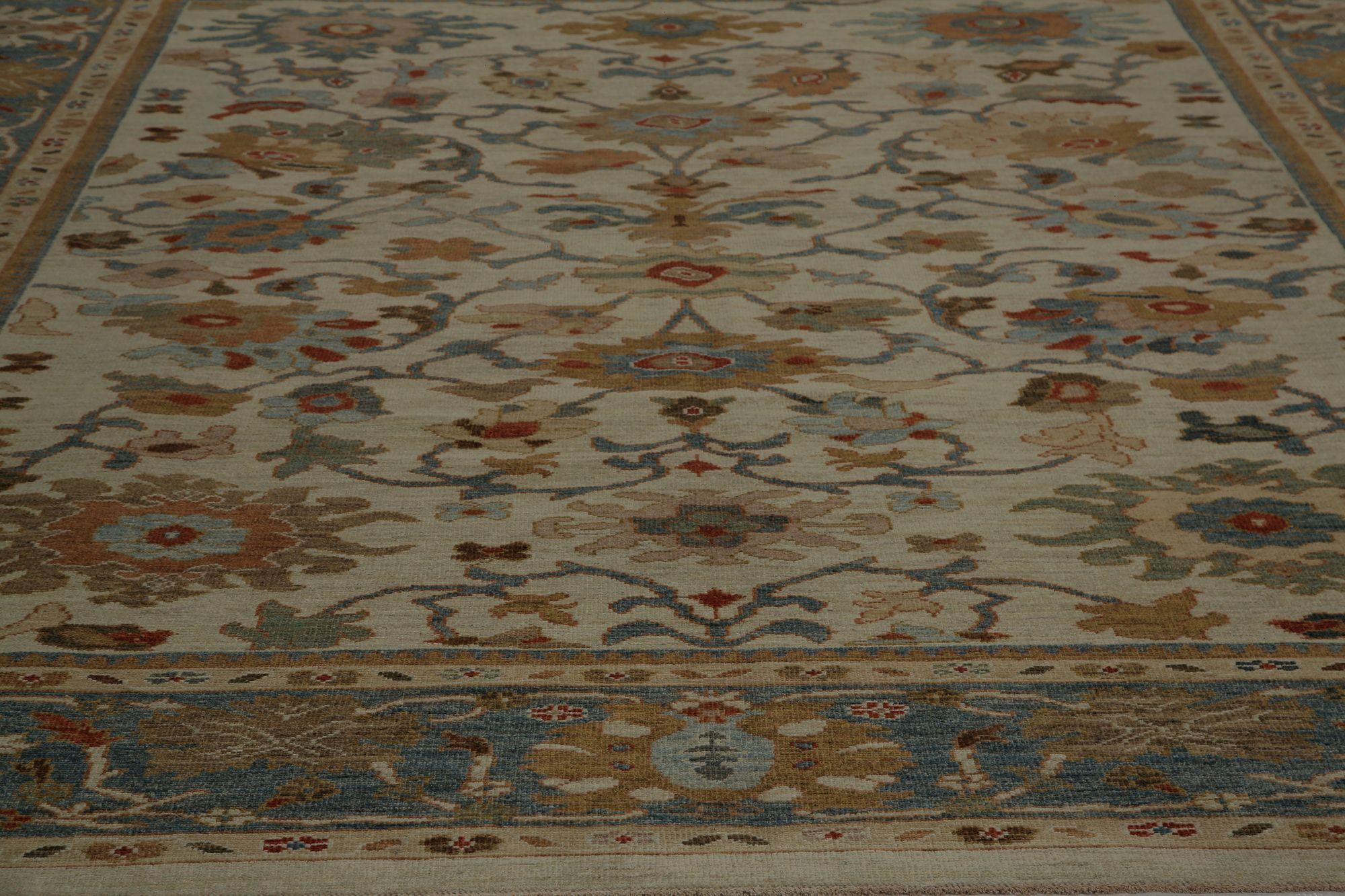 Entdecken Sie die Eleganz von Afghanistan Sultanabad mit Teppichen um 1990. Dieses exklusive Design aus Wolle und Elfenbein ist perfekt, um Ihren Raum zu verschönern.
