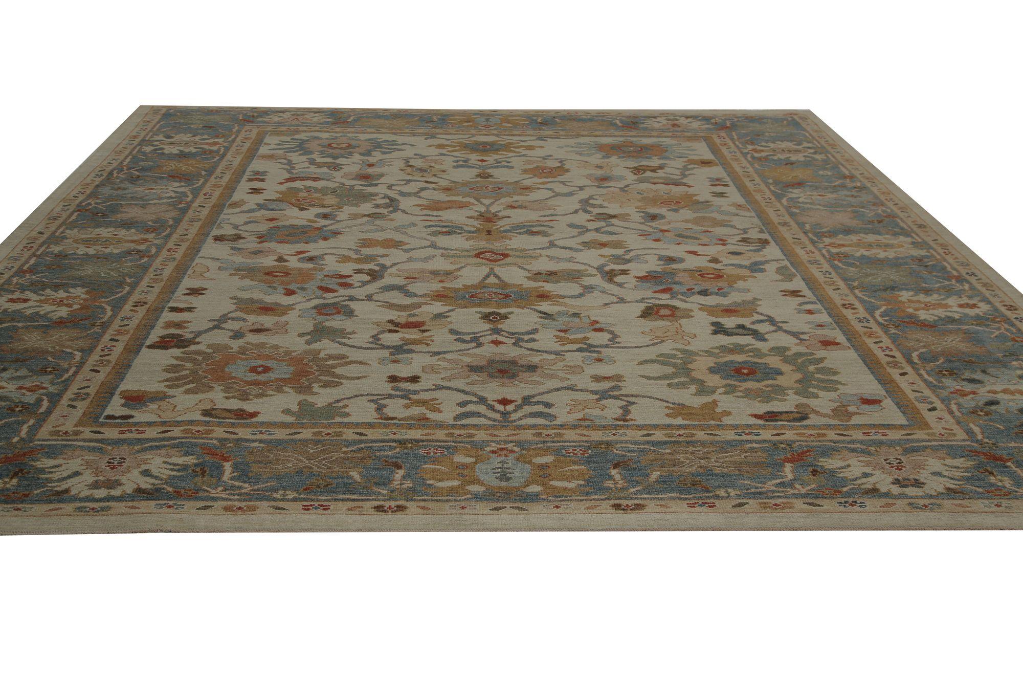 Afghanistan Sultanabad Area Rugs - Wolle Elfenbein Design - 97019 (Stammeskunst) im Angebot
