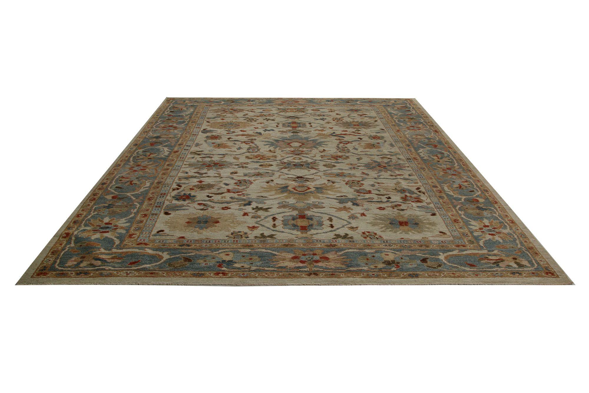 Afghanistan Sultanabad Area Rugs - Wolle Elfenbein Design - 97022 im Zustand „Hervorragend“ im Angebot in Dallas, TX