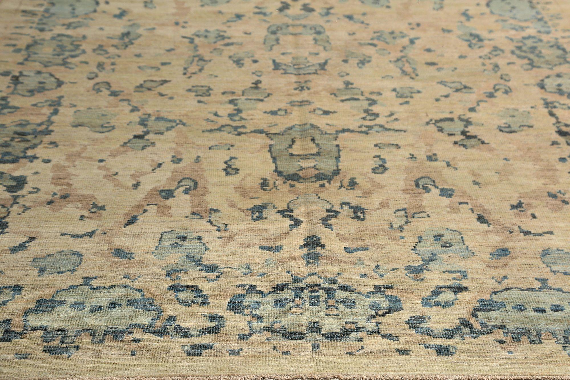 Afghanistan Sultanabad Area Rugs - Wolle Elfenbein Design - 97282 (Afghanisch) im Angebot