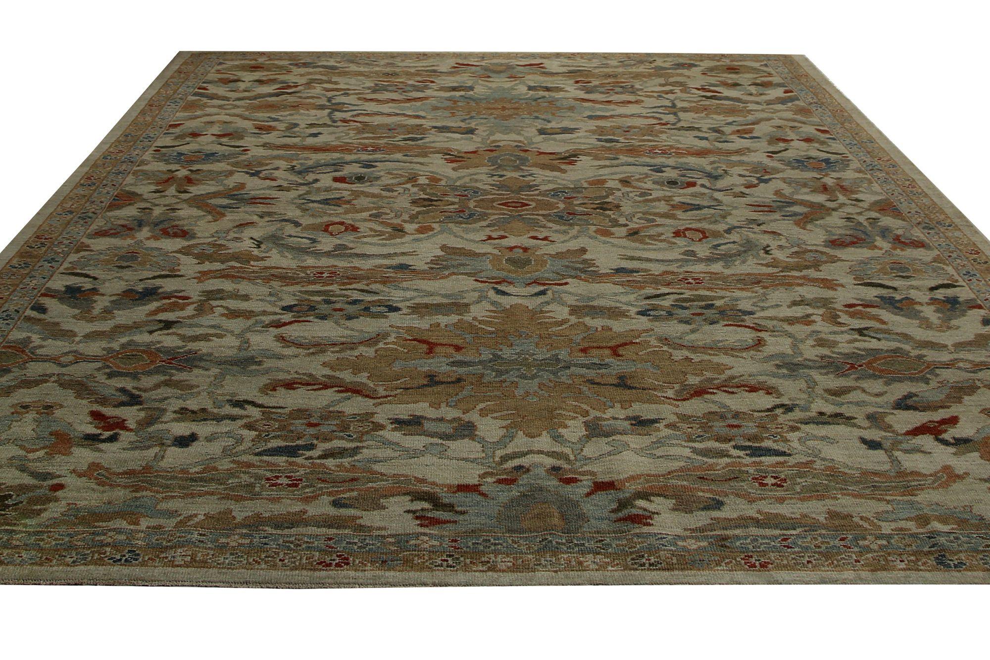 Afghanistan Sultanabad Area Rugs - Wolle Elfenbein Design - 97311 (Stammeskunst) im Angebot