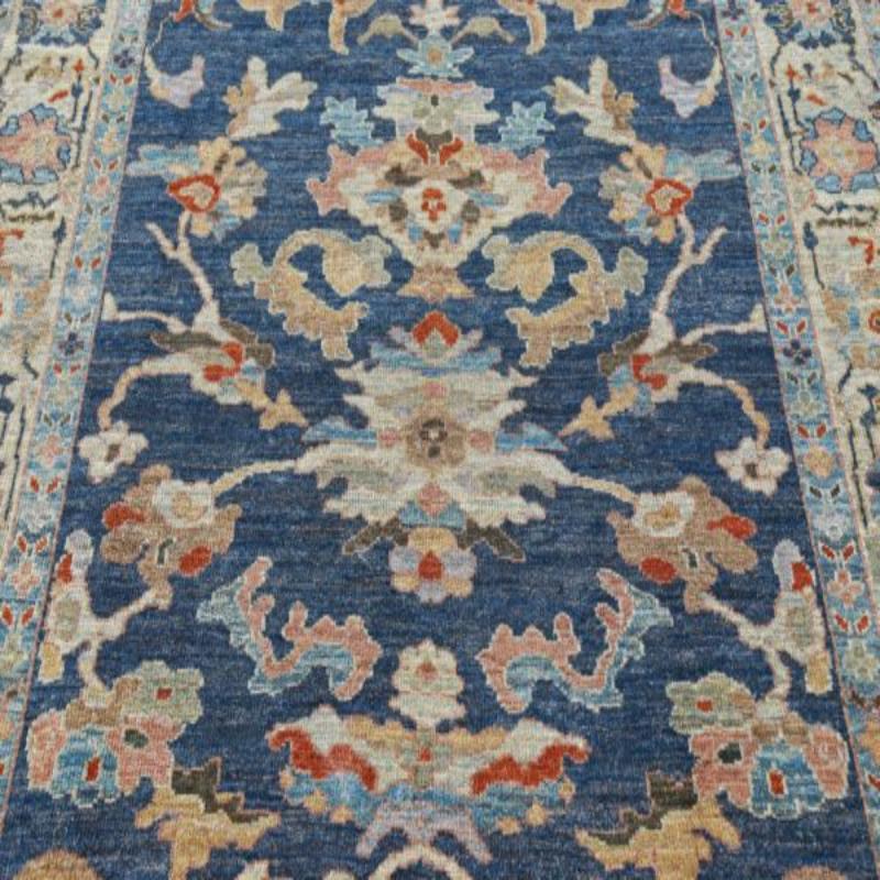 Afganistán Sultanabad Area Rugs - Lana Marfil Azul Claro Rosa - 90938 Tribal en venta