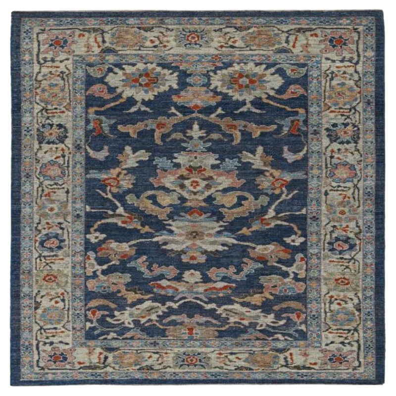 Afganistán Sultanabad Area Rugs - Lana Marfil Azul Claro Rosa - 90938
