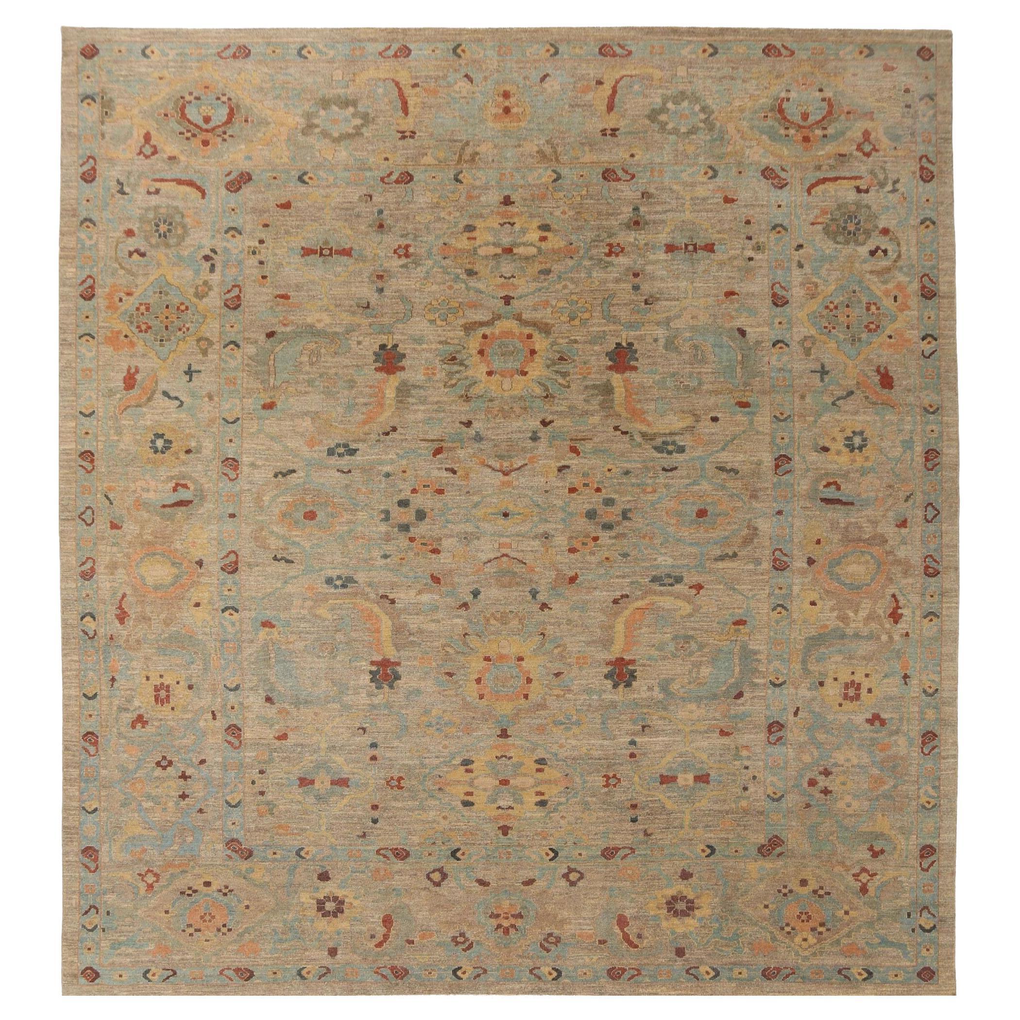 Tappeti Afghanistan Sultanabad Rugs - Lana Avorio Taupe Design - 95798